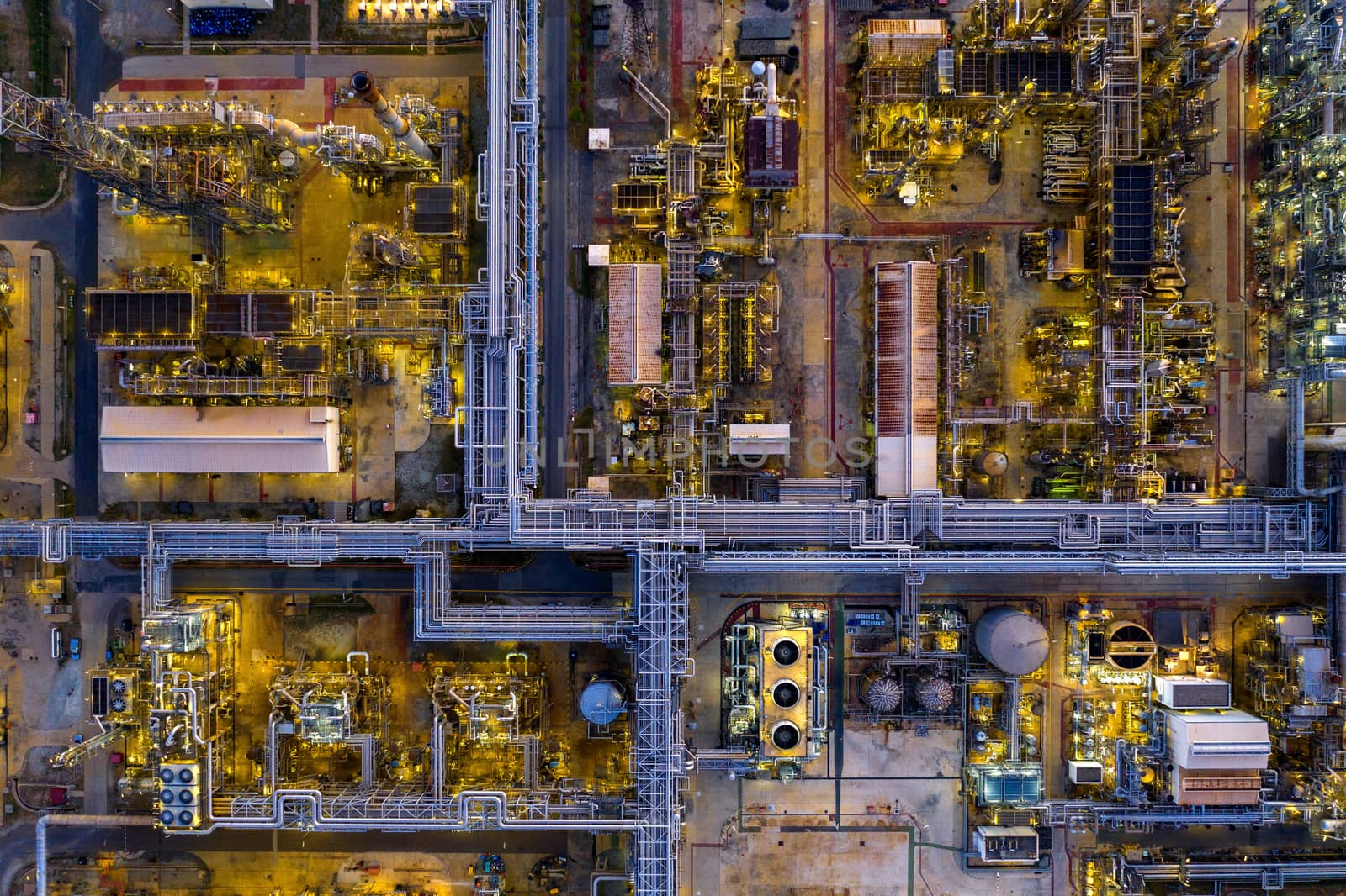 Aerial view of Oil refinery. by gutarphotoghaphy