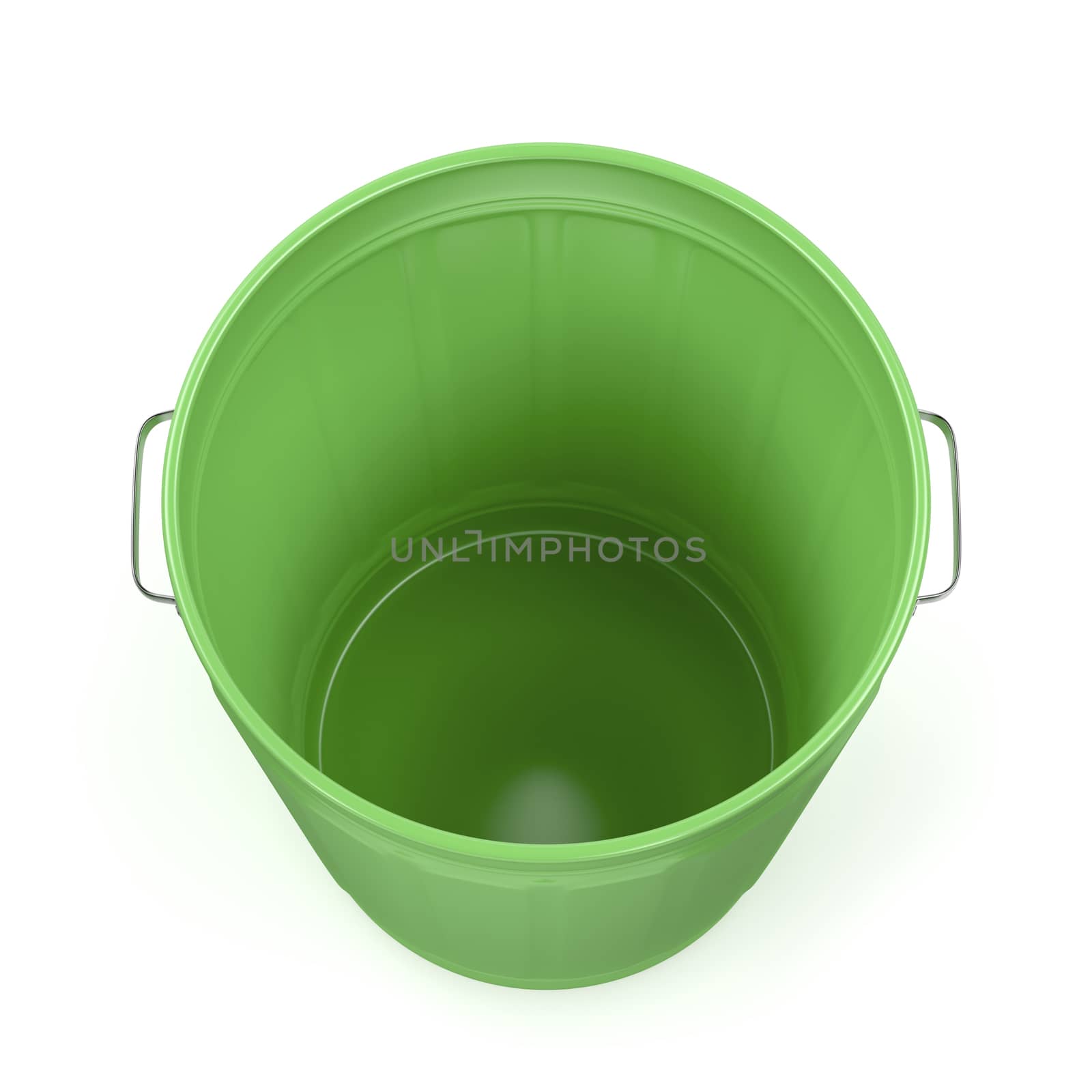 Empty metal trash can by magraphics