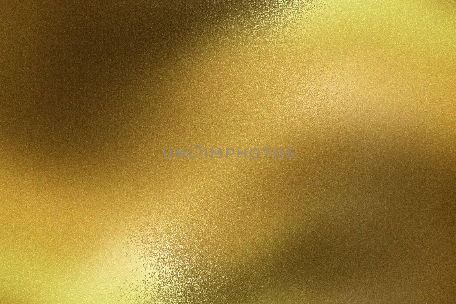 Brushed golden wave metal wall, abstract texture background