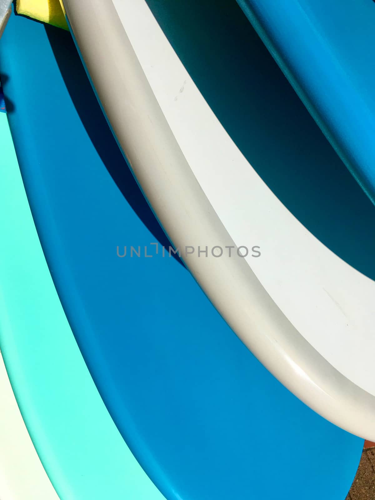 Colourful vibrant patterns of surfboards abstract by lovleah