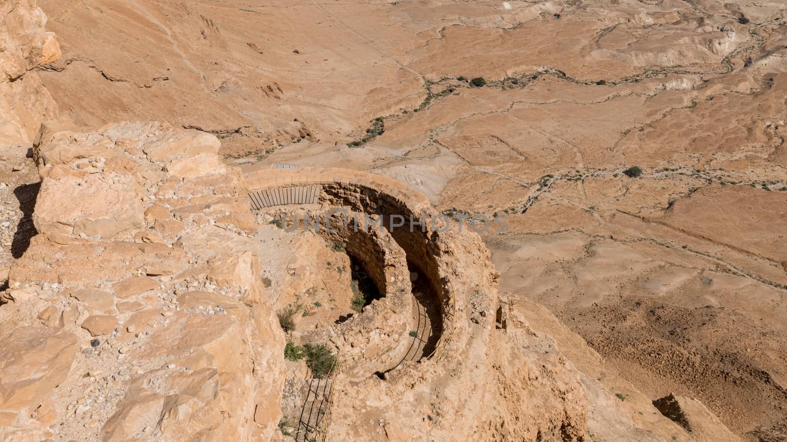 Ruins of the ancient Masada fortress in Israel,build by Herod the great