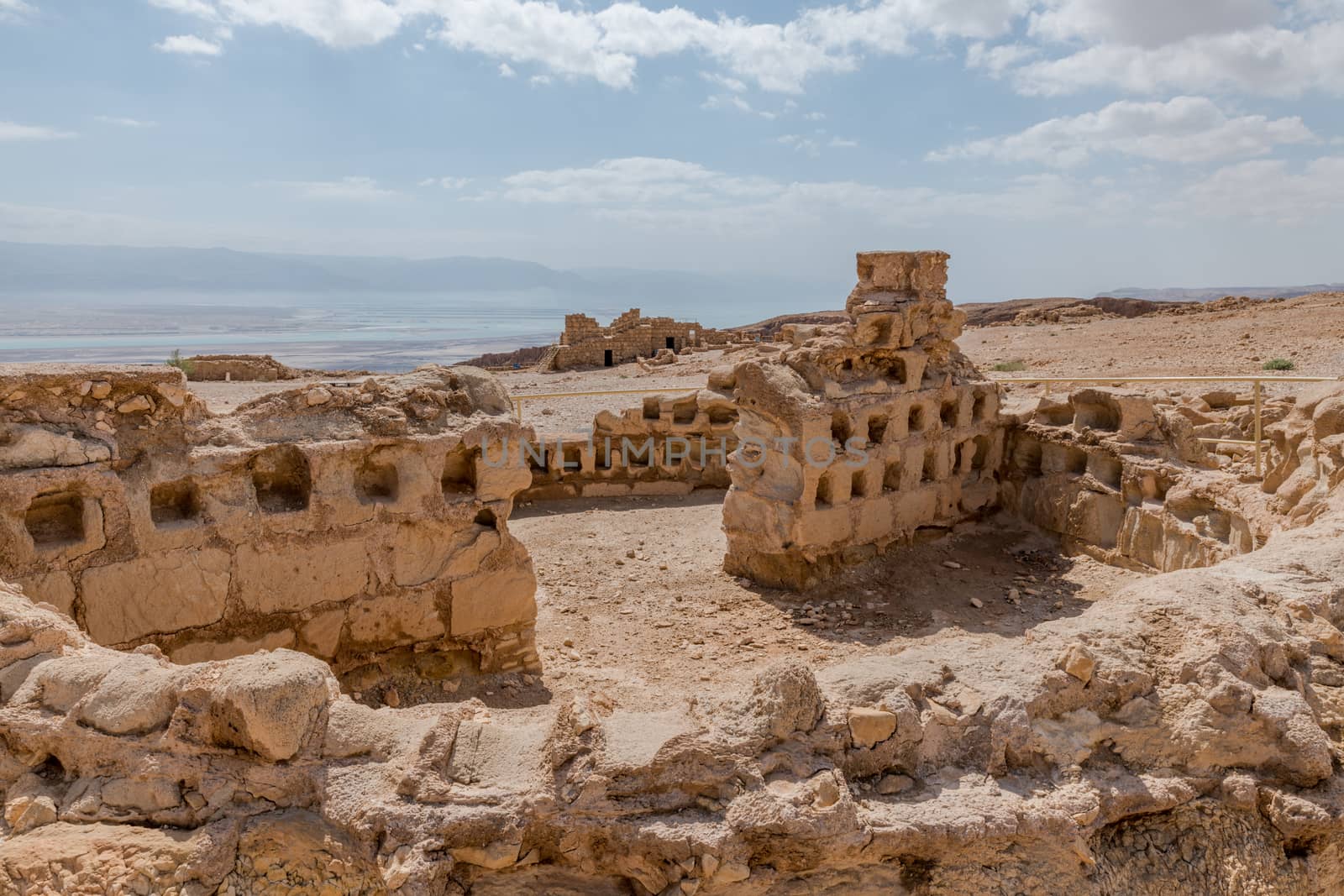 Ruins of the ancient Masada fortress in Israel,build by Herod the great