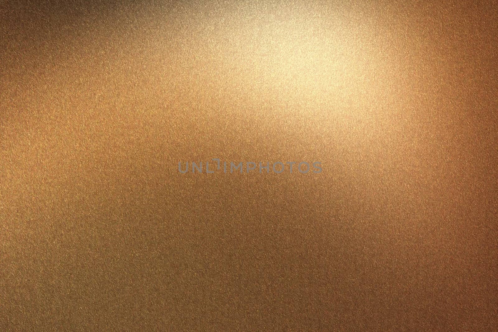 Glowing brushed bronze metal wall, abstract texture background