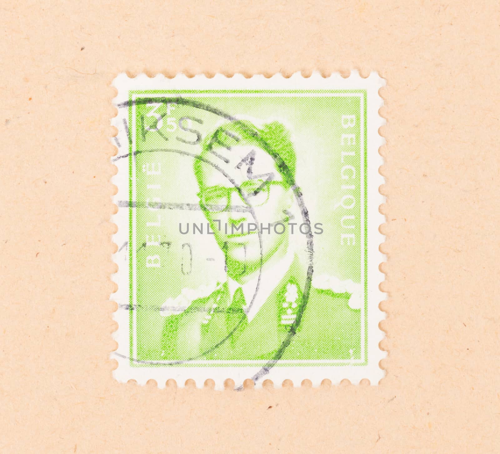 BELGIUM - CIRCA 1980: A stamp printed in Belgium shows their kin by michaklootwijk