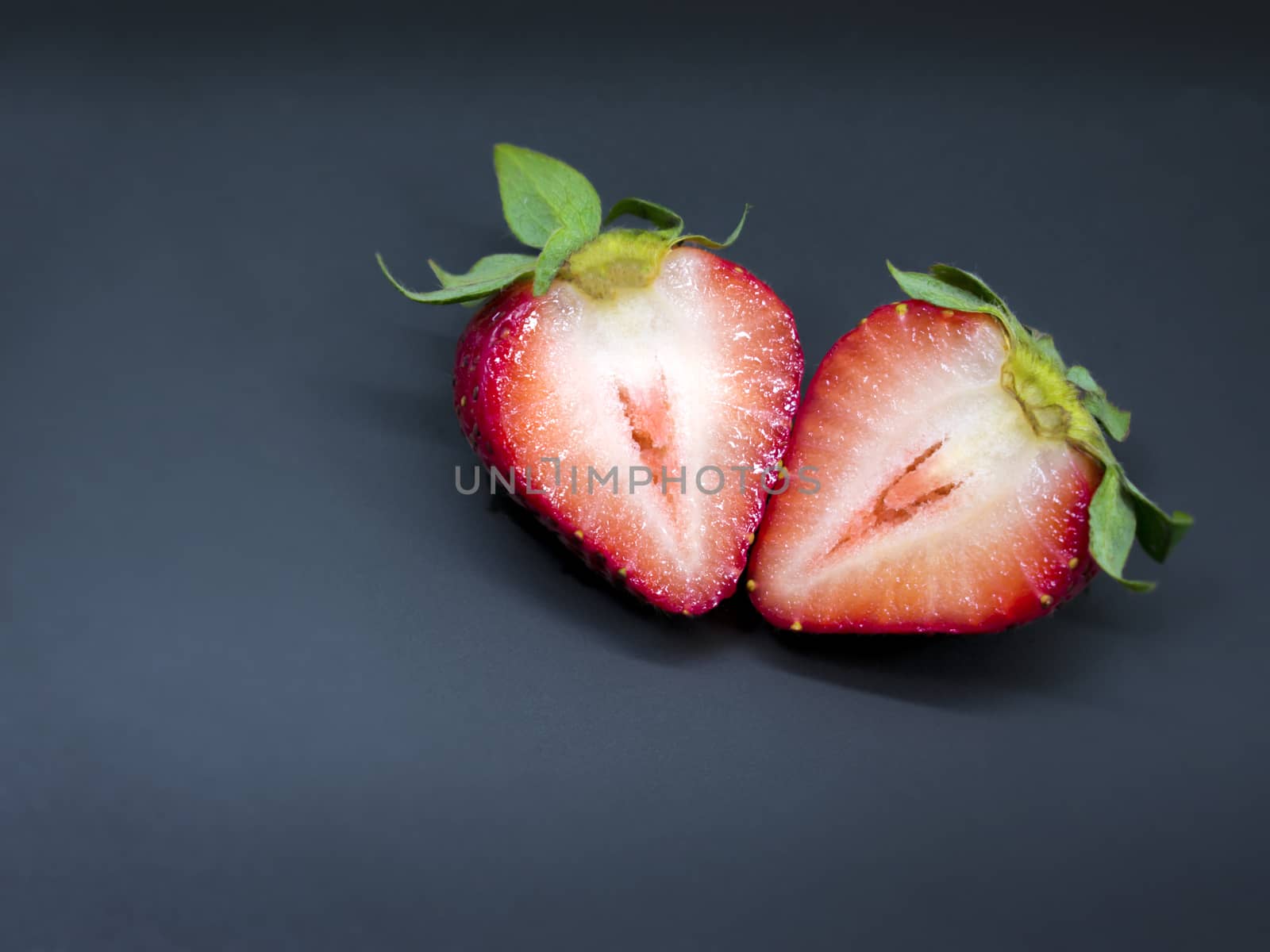 Strawberry Sliced in Half for Your Viewing Pleasure