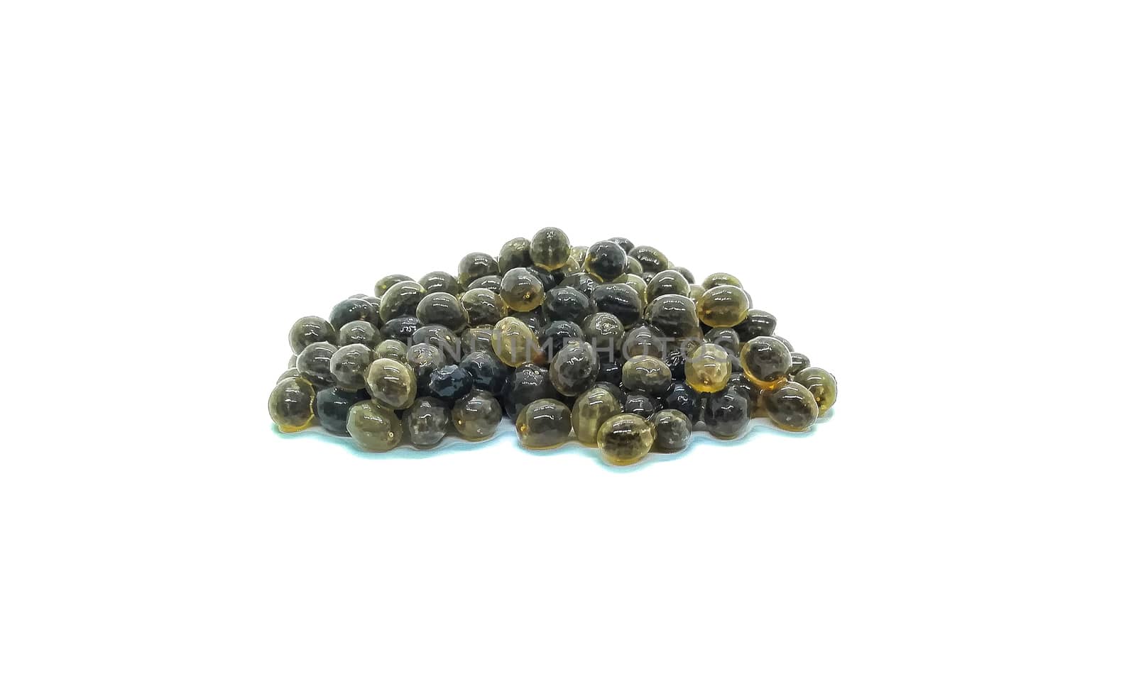 Forest fruits in composition on white background