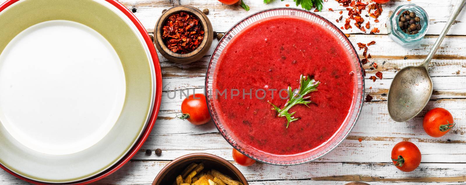 Tomato gazpacho soup by LMykola