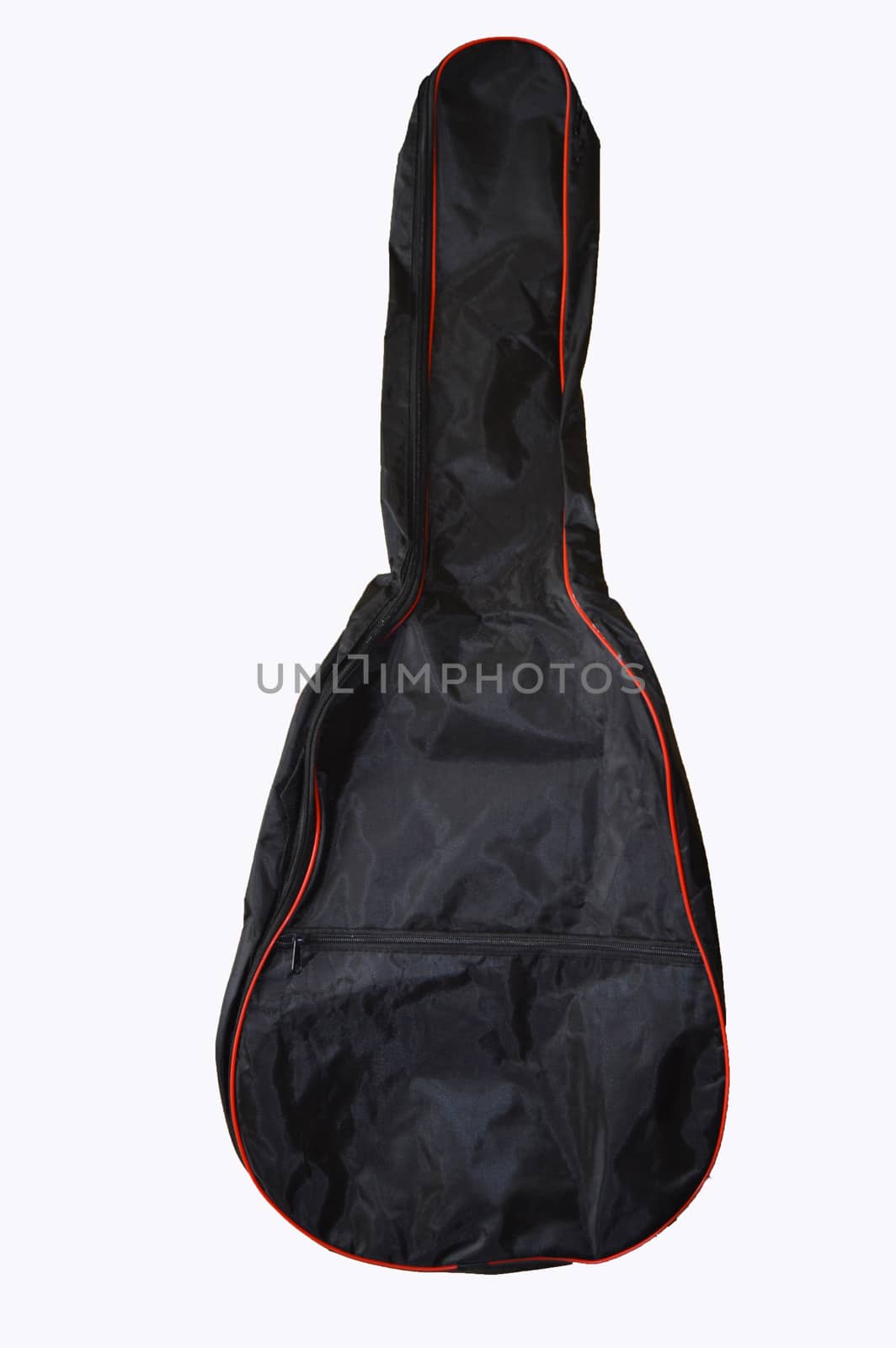 the guitar case on isolated white background