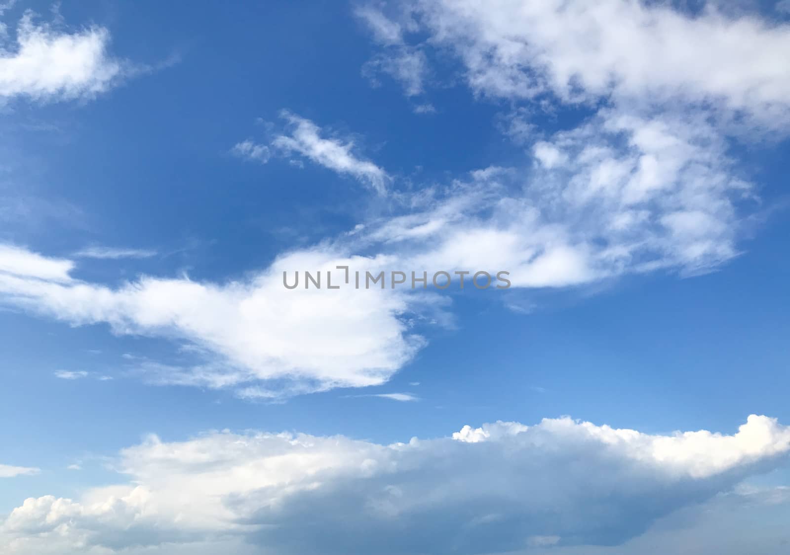Shot Of White Clouds On Blue Sky