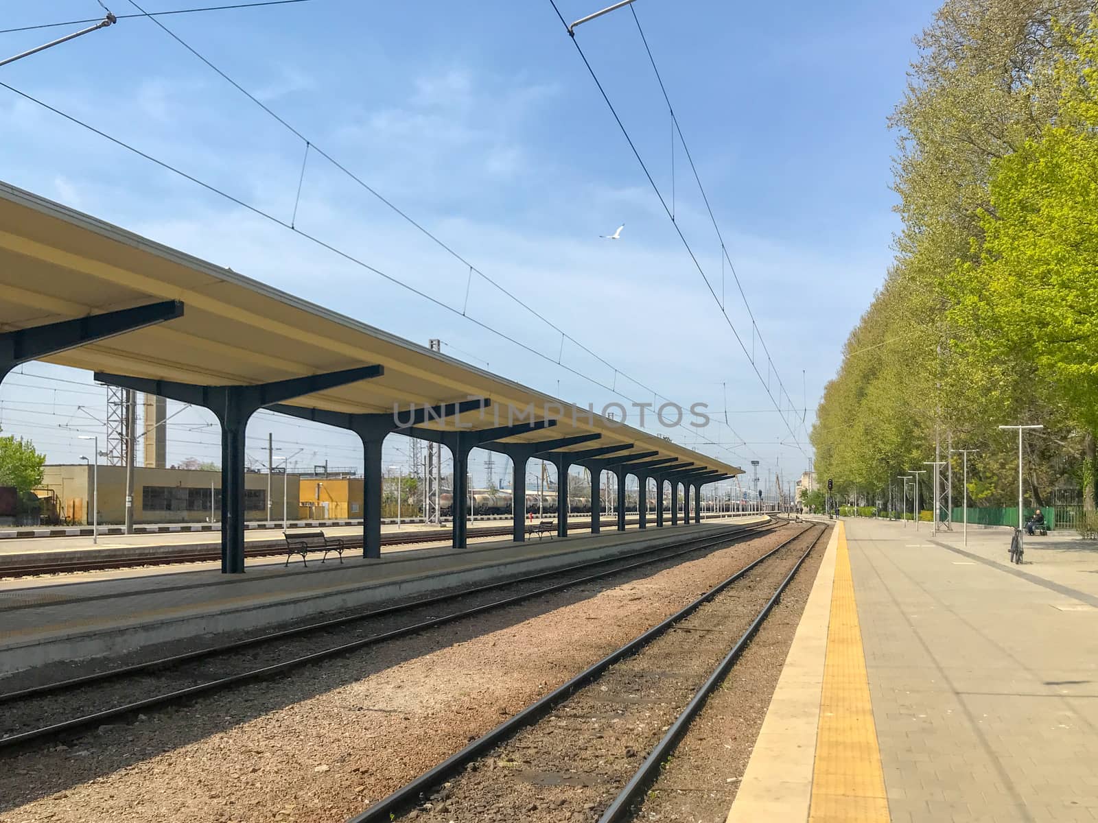 Burgas, Bulgaria - May 02, 2019: Empty Rail Station In The City Center. by nenovbrothers