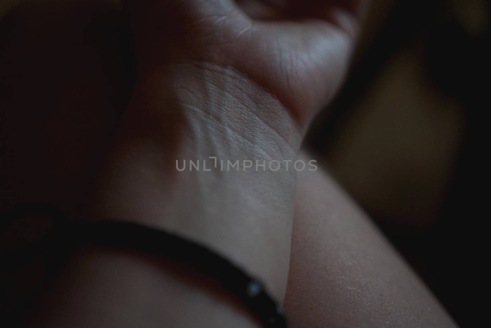 Female hands. Sexy wrist with veins. Nude concept by natali_brill