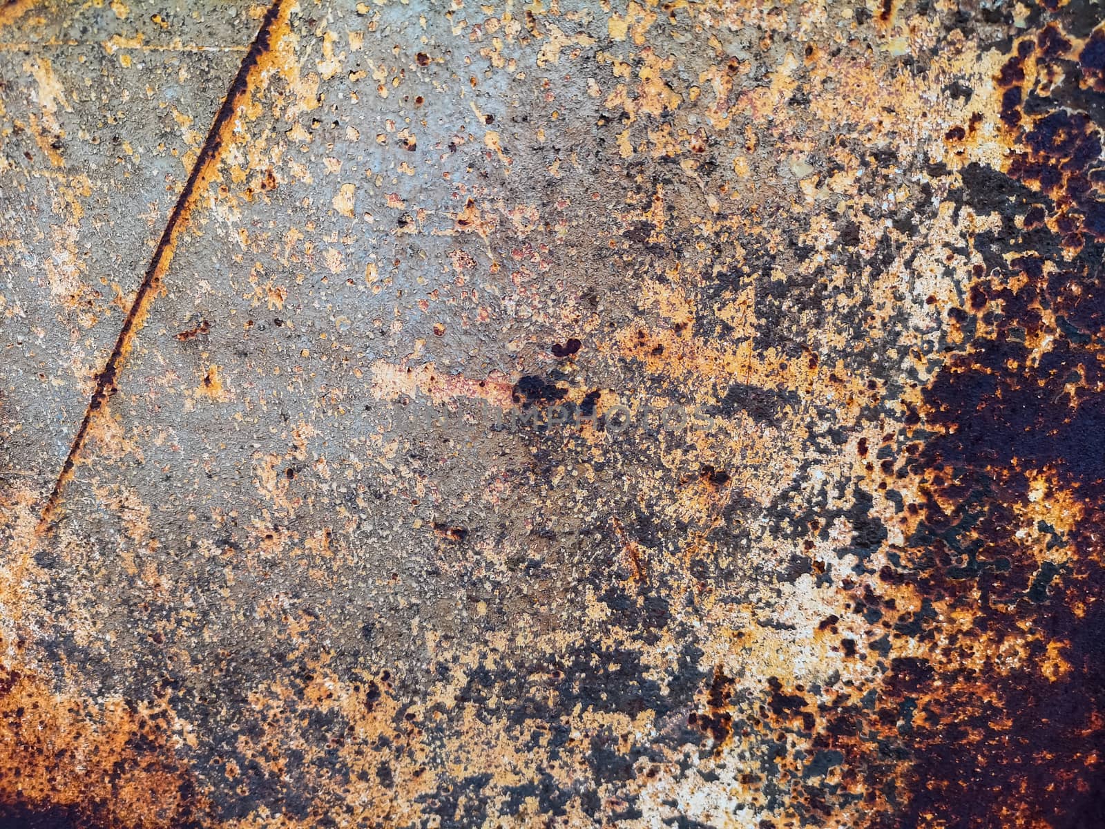 Rusty metal background with rough texture in brown tones