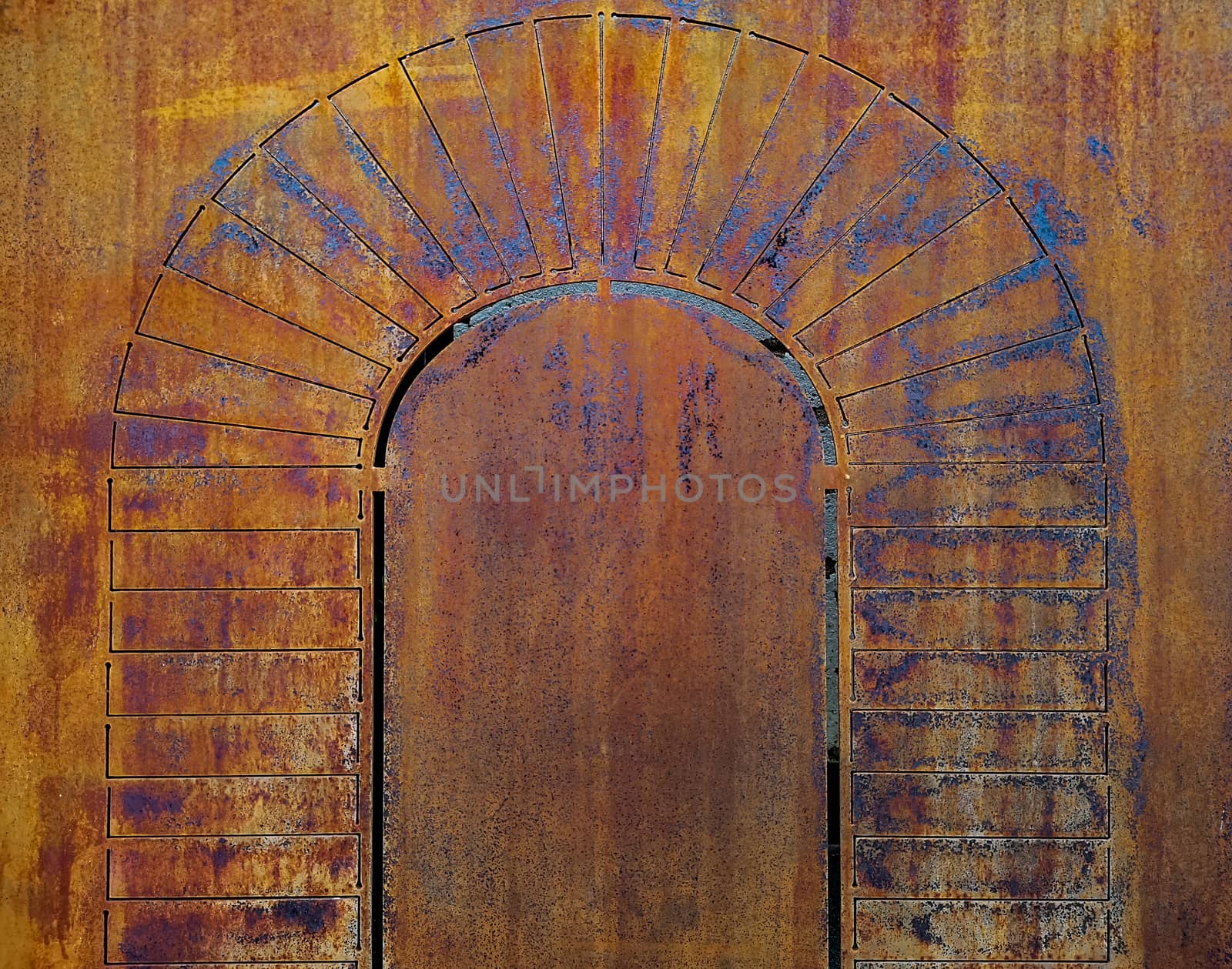 Rusty metal background with rough texture in brown tones