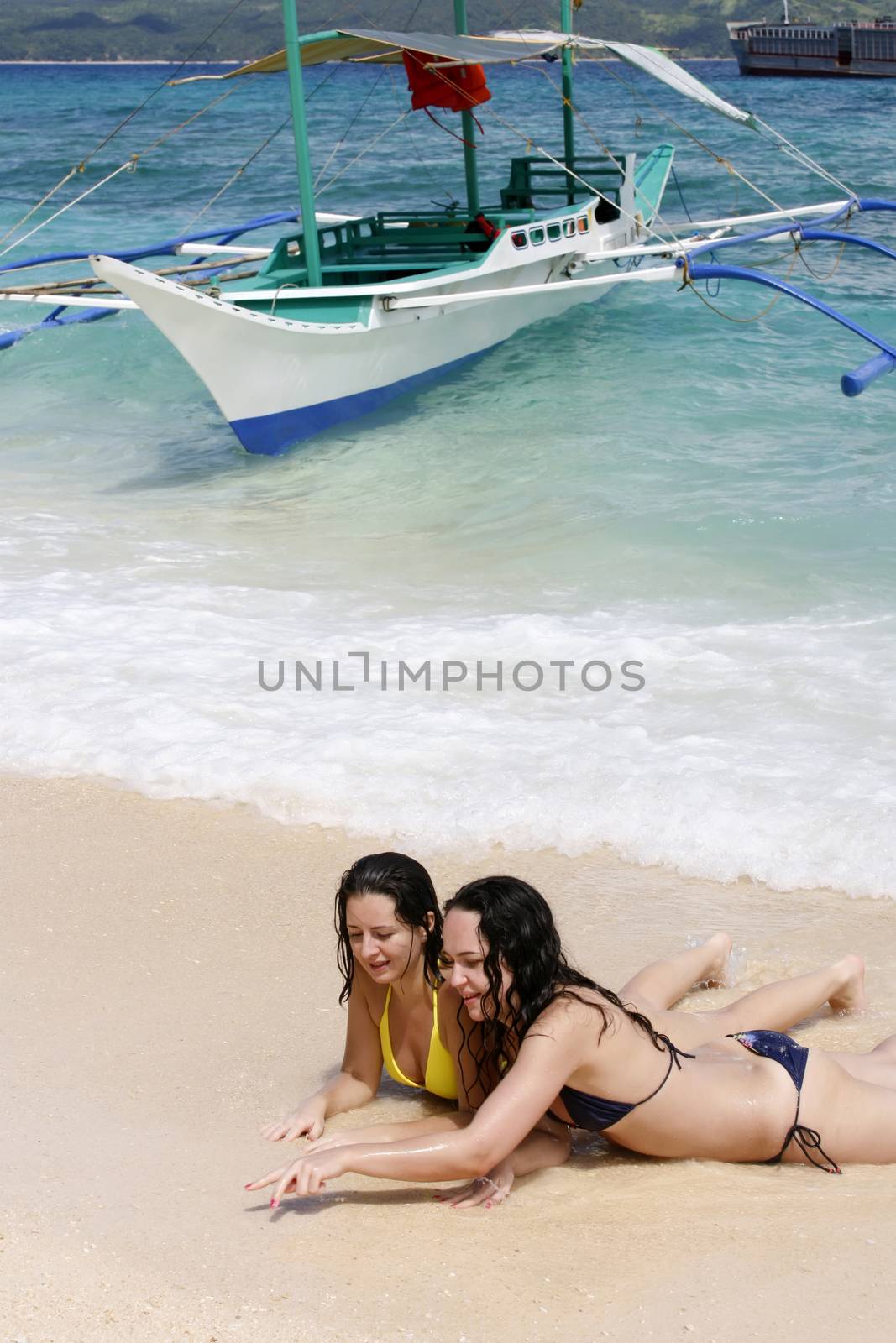 Enjoying the beach. Boracay, Philippines