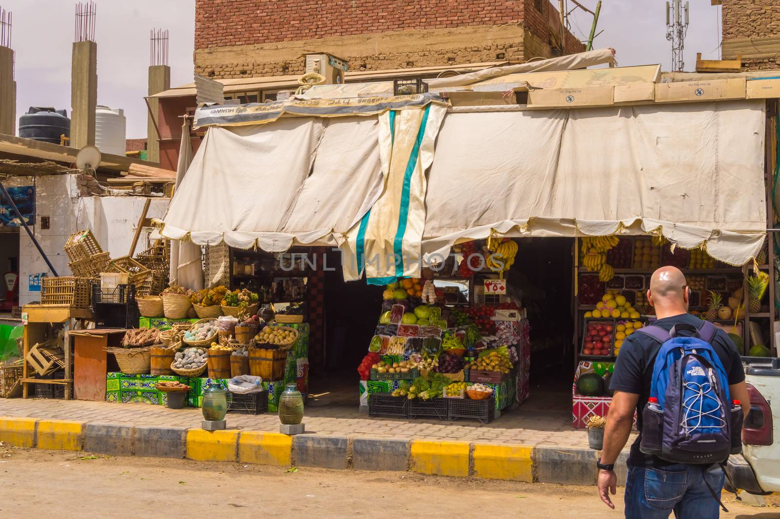 EGYPT, HURGHADA - 01 Avril 2019:Front of a fruit and vegetable  by Philou1000