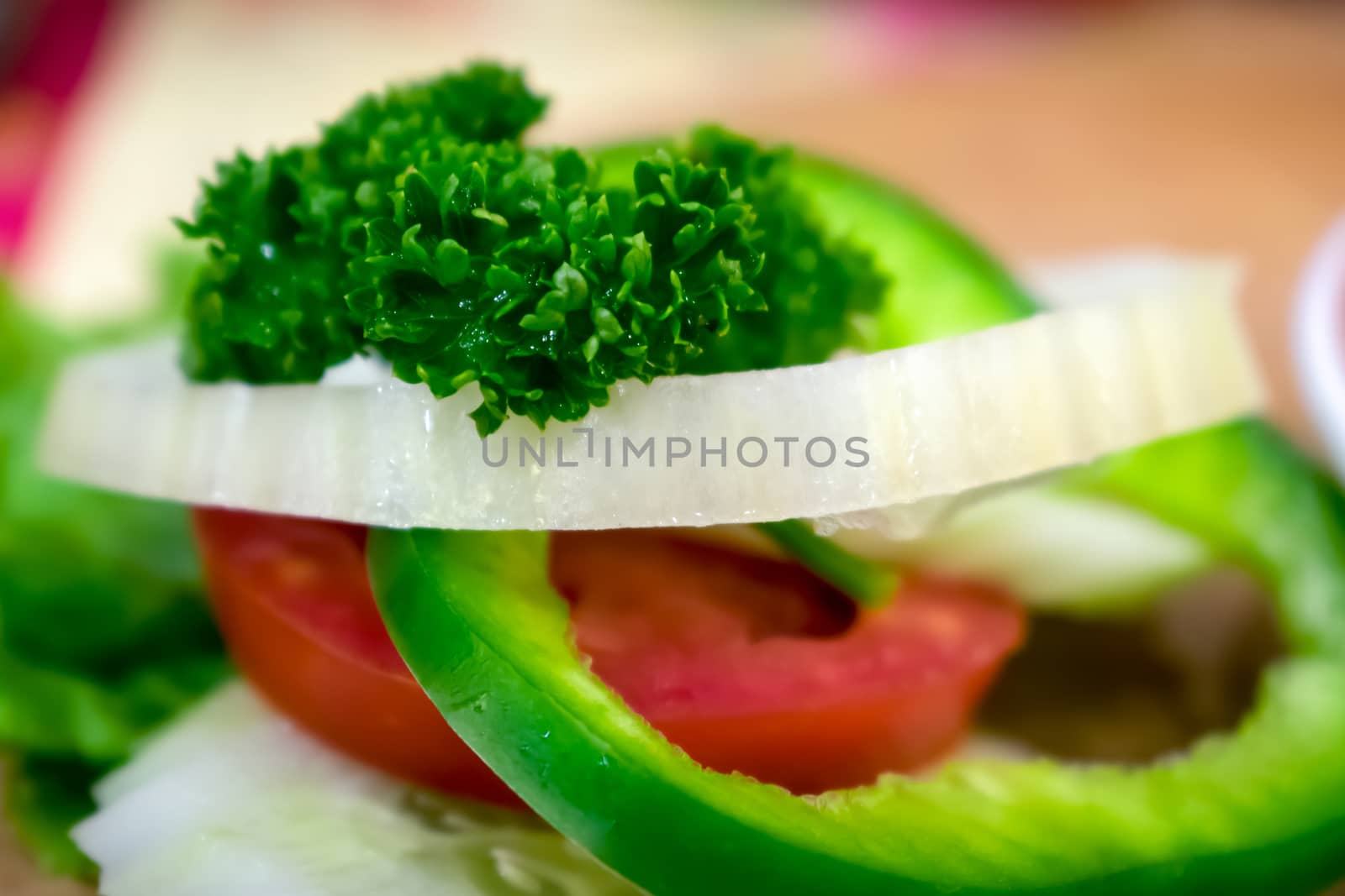 Close Up of Broccoli Serving in a Salad by seika_chujo