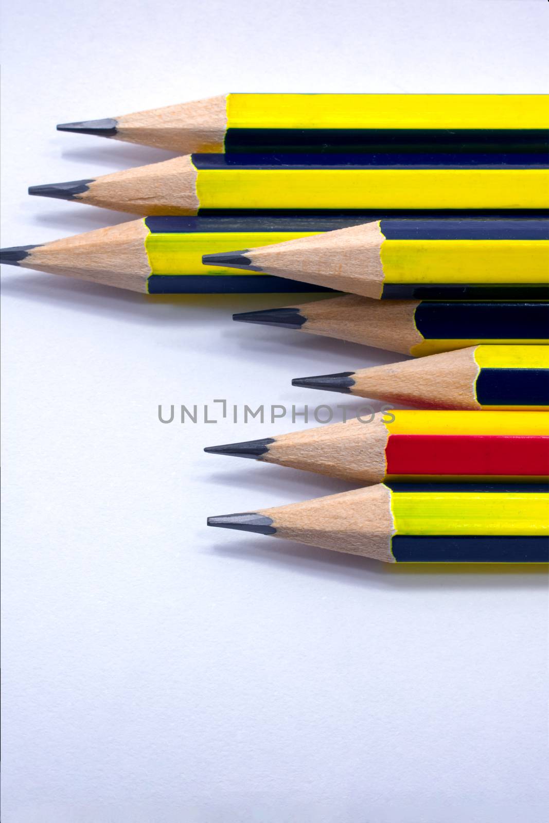 Group of Sharpened Pencil Ready for Use by seika_chujo