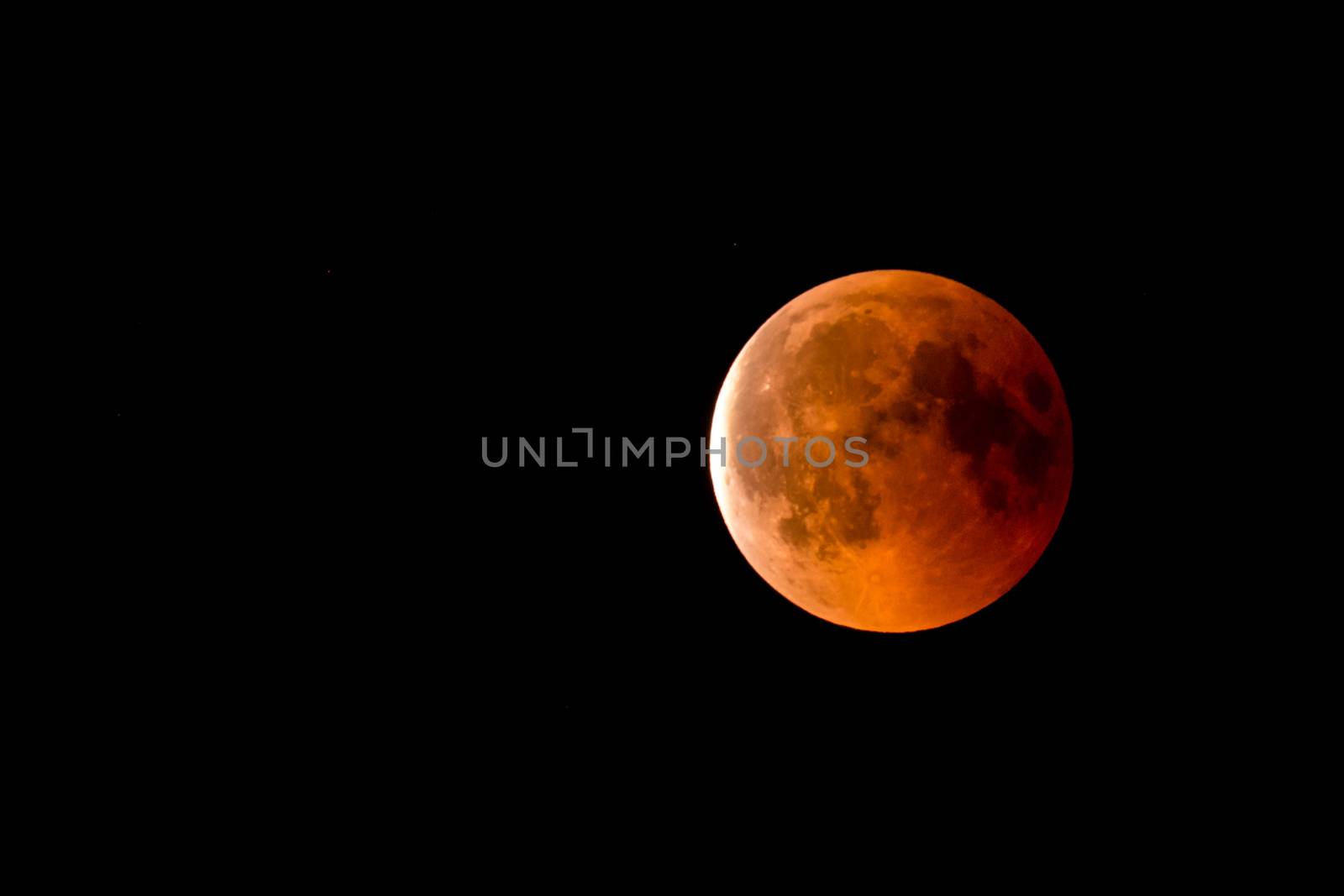 Full moon eclipse, red lunar eclipse