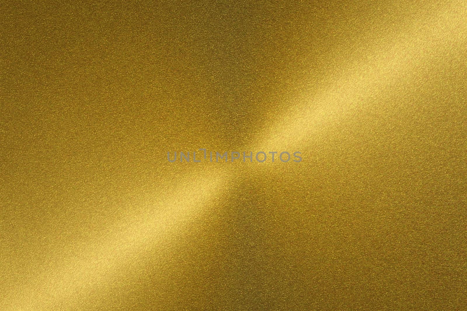 Shiny brushed golden metal sheet, abstract texture background