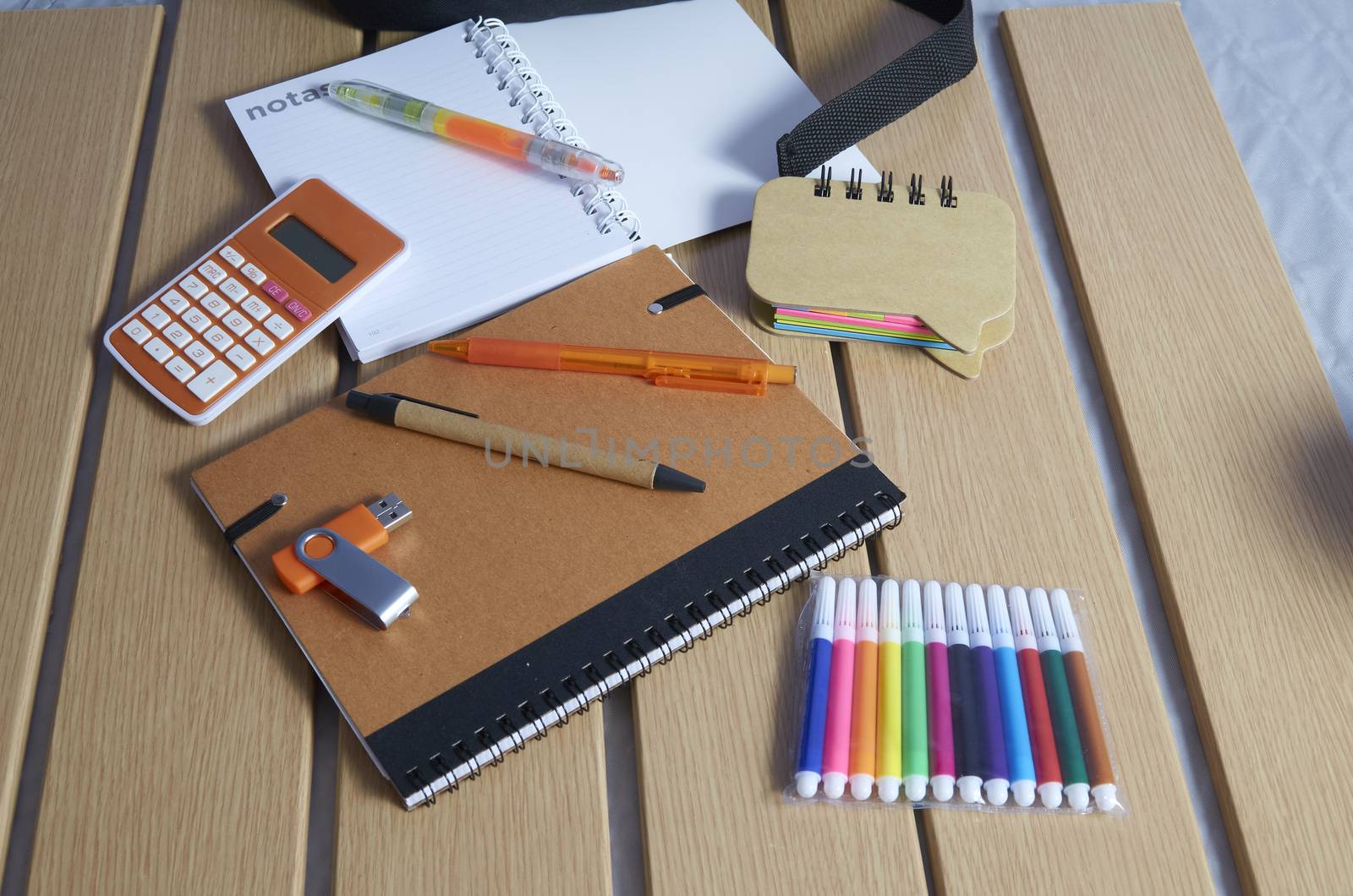 Back to school, notebooks, pens and markers by bpardofotografia