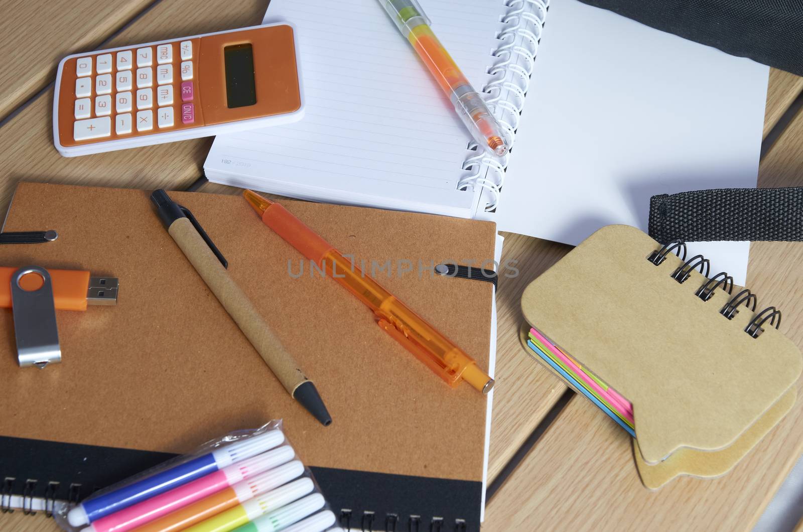 Utensils for the return to school, notebooks, pens and markers