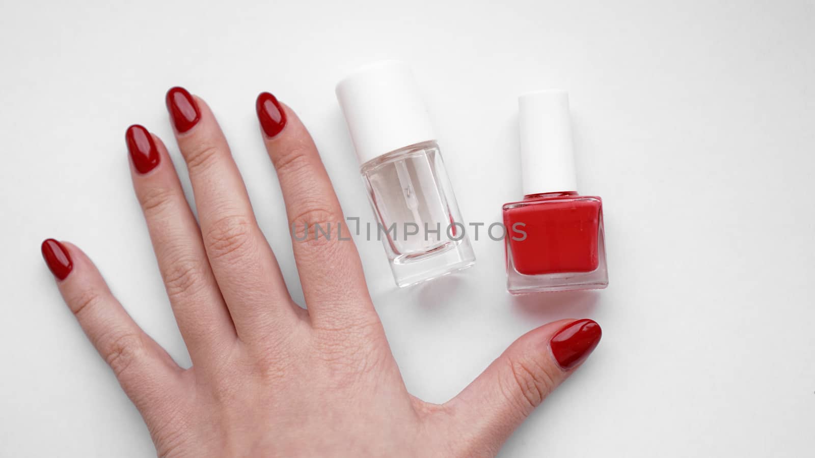Beautiful female hands. Hand skin care. Beautiful Woman Hands With Red Manicure by natali_brill