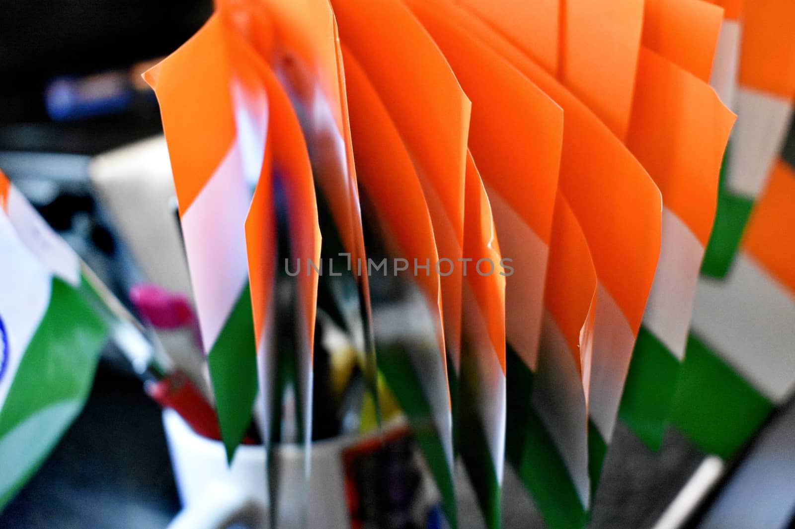 National Flag of India, Tri-colored saffron, white and green