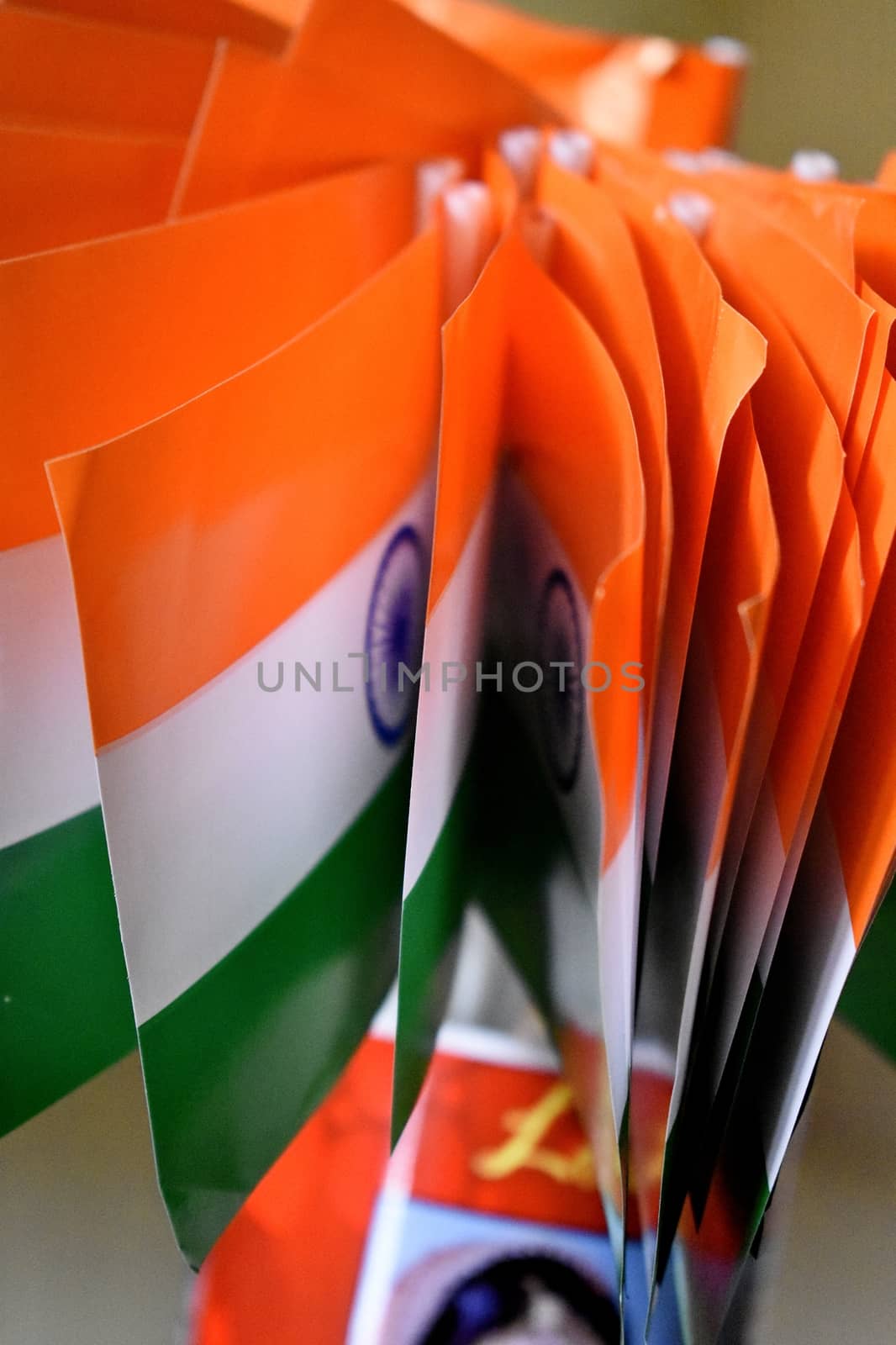 National Flag of India, Tri-colored saffron, white and green