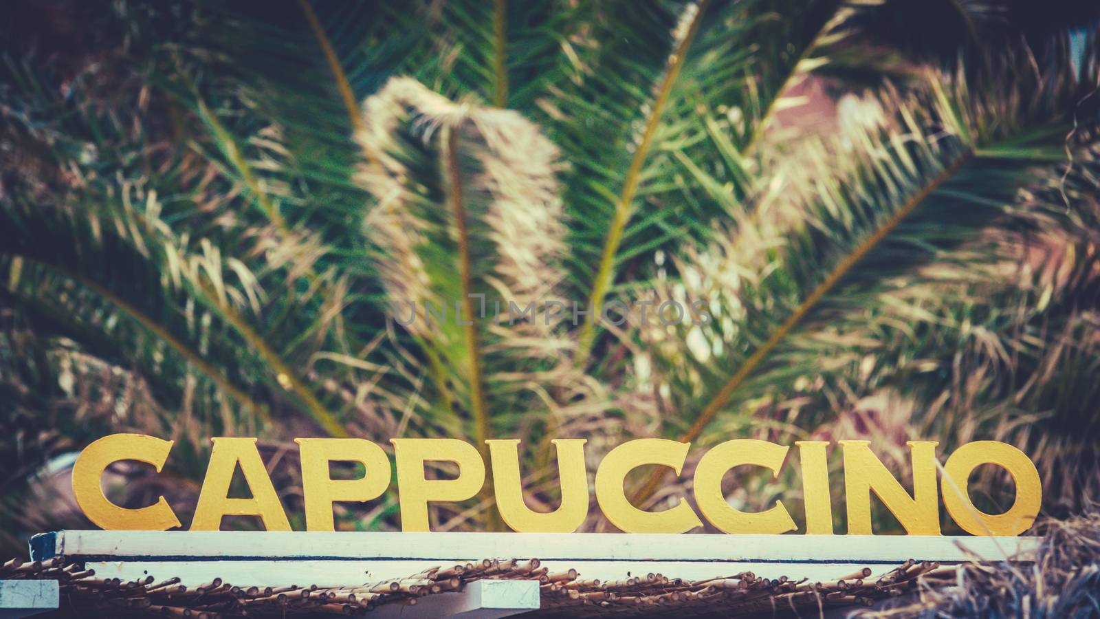 Beach Cafe Cappuccino Sign by mrdoomits