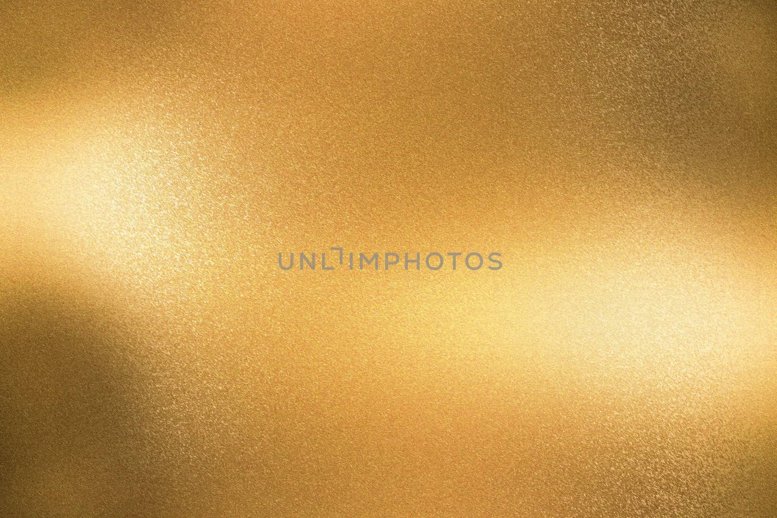 Glowing golden wave metal plate, abstract texture background