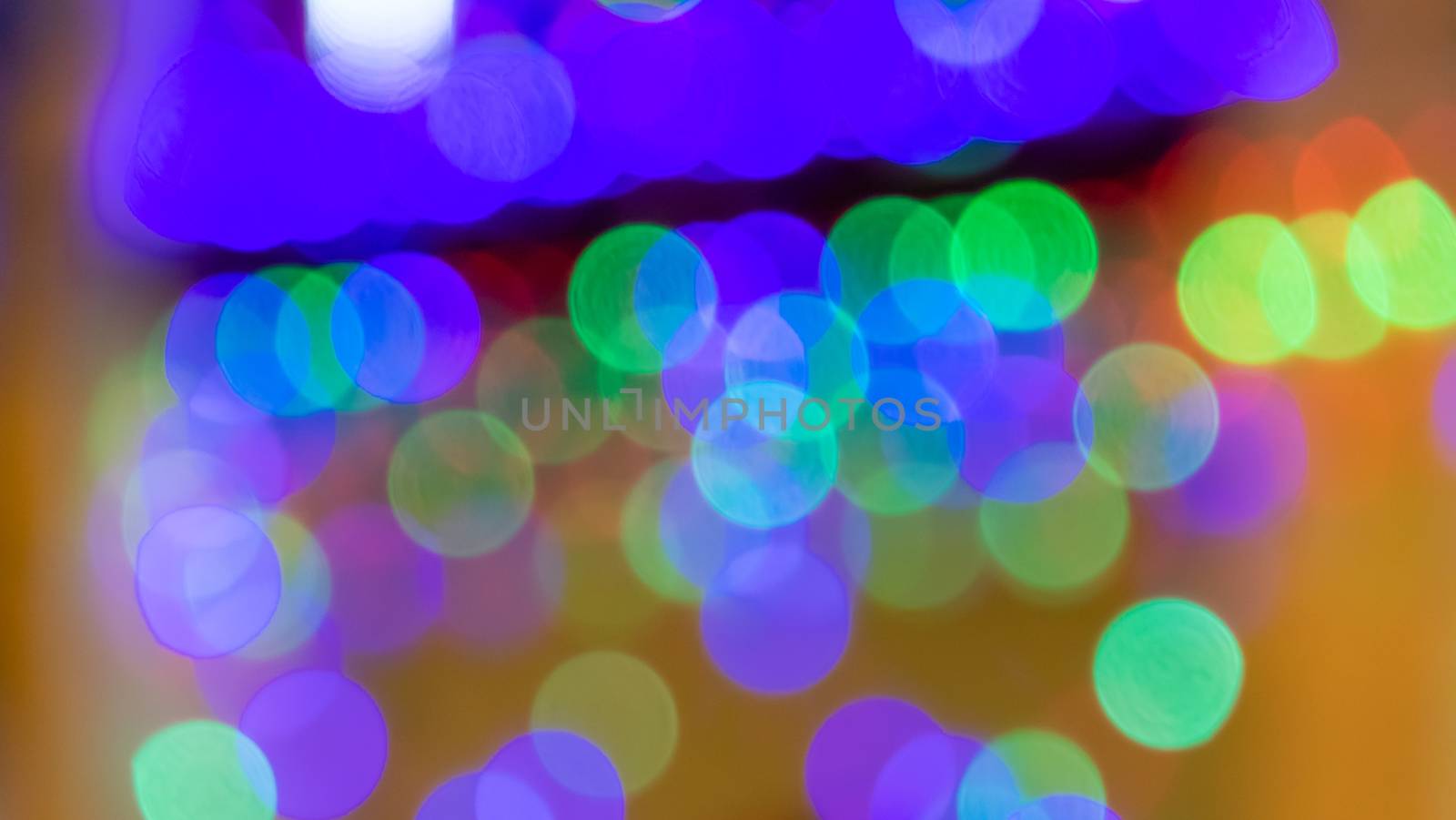 Abstract & Festive background with bokeh defocused lights