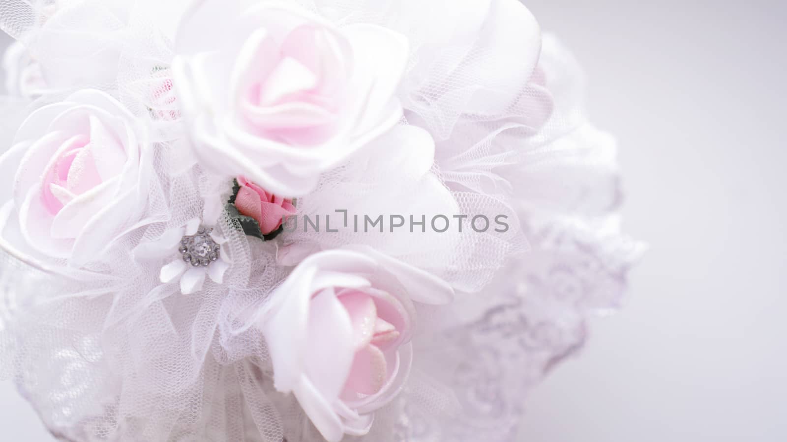 Wedding bouquet made of white roses by natali_brill