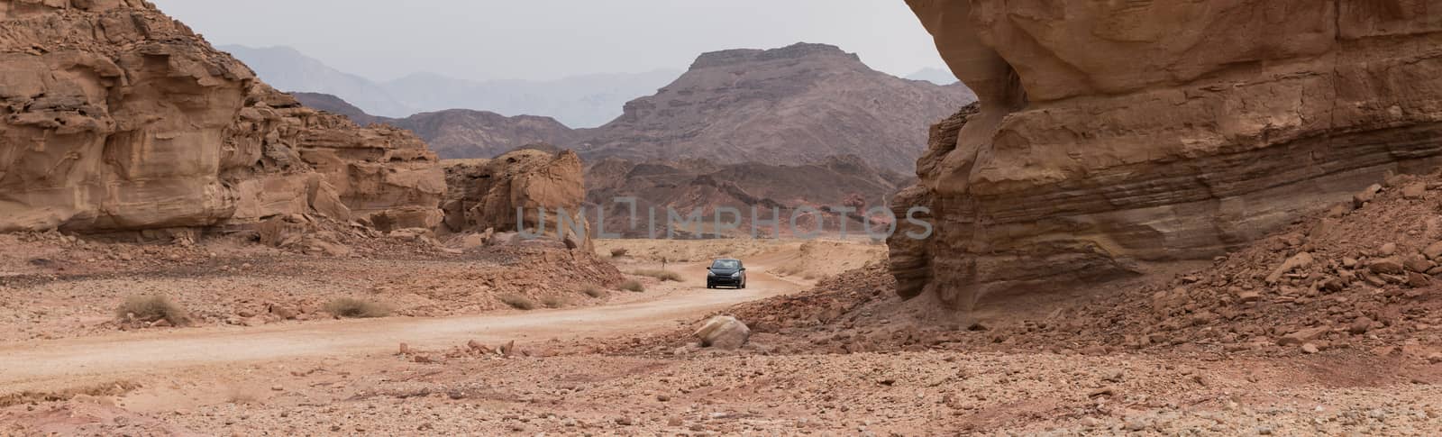 a car in timna national park by compuinfoto