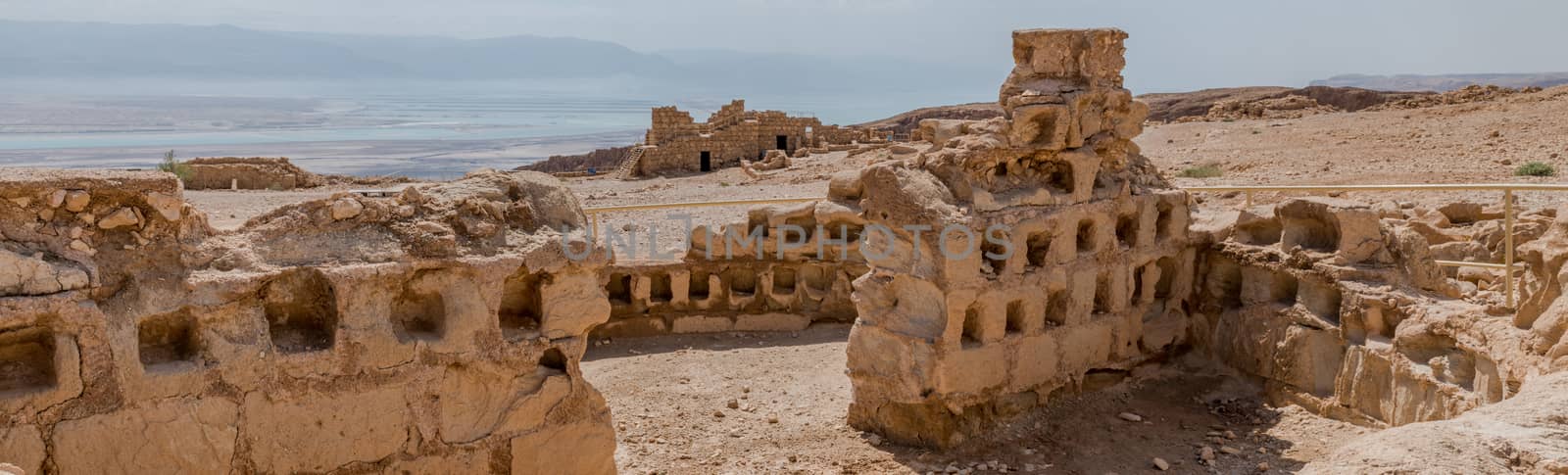 Ruins of the ancient Masada fortress in Israel,build by Herod the great