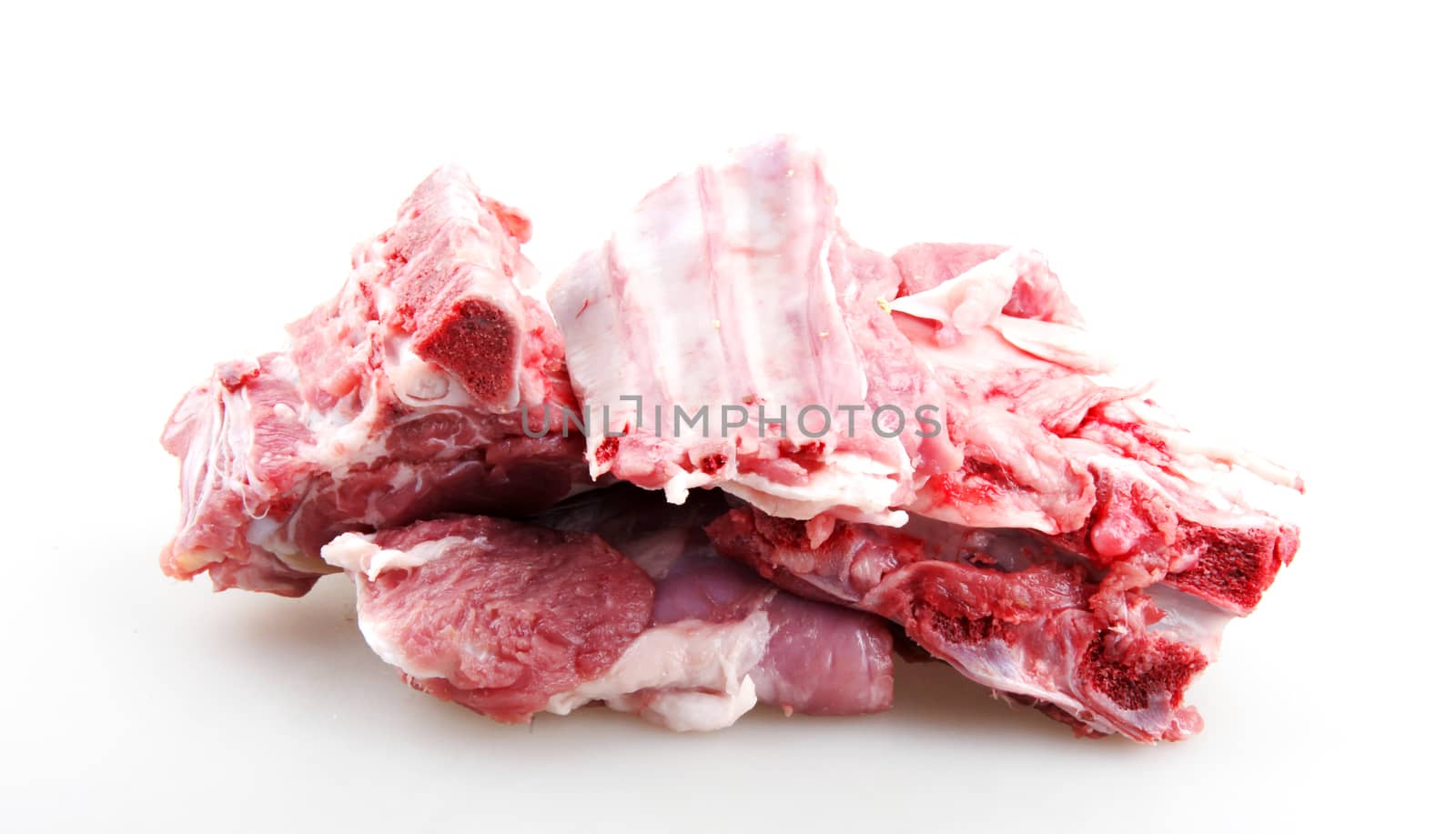 Fresh Meat Against White Background