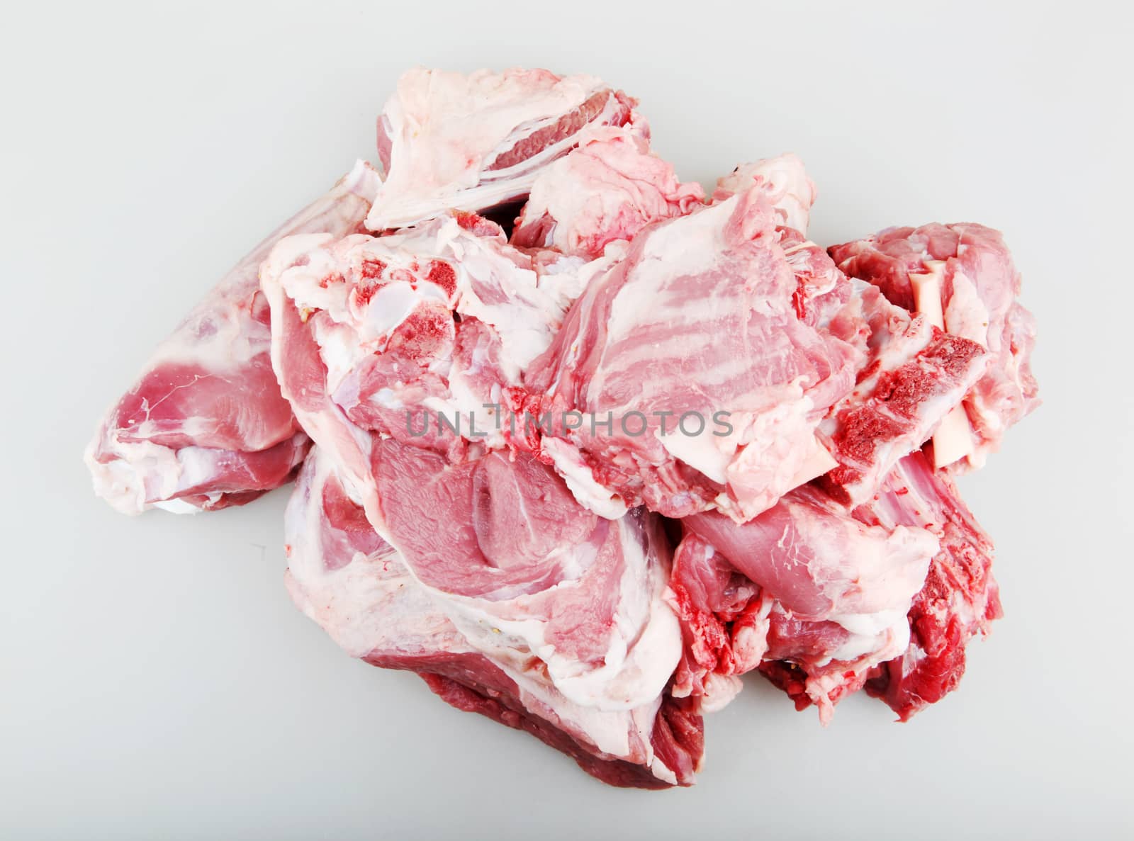 Fresh Meat Against White Background