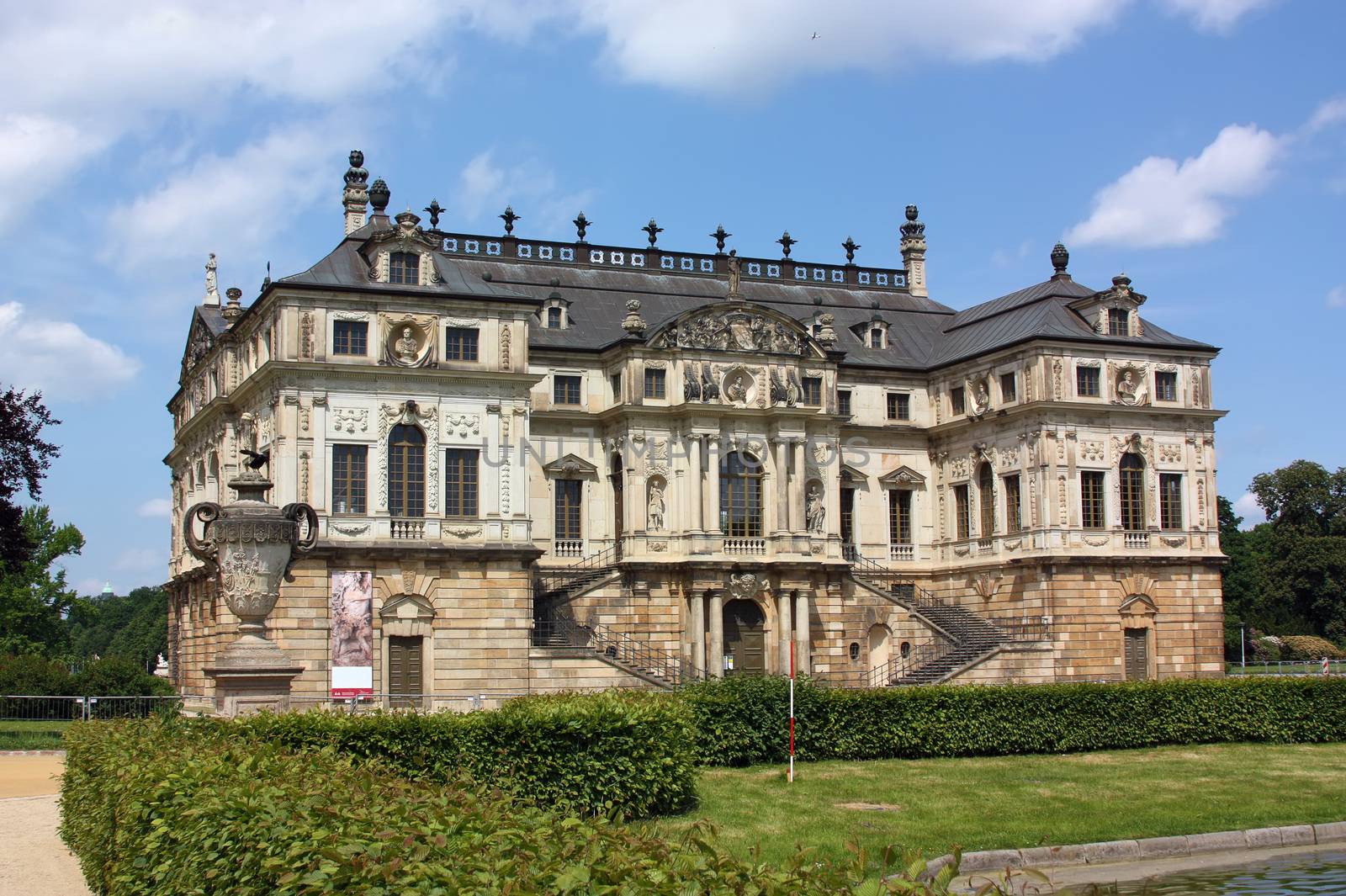 Palace in the great garden in the city of Dresden