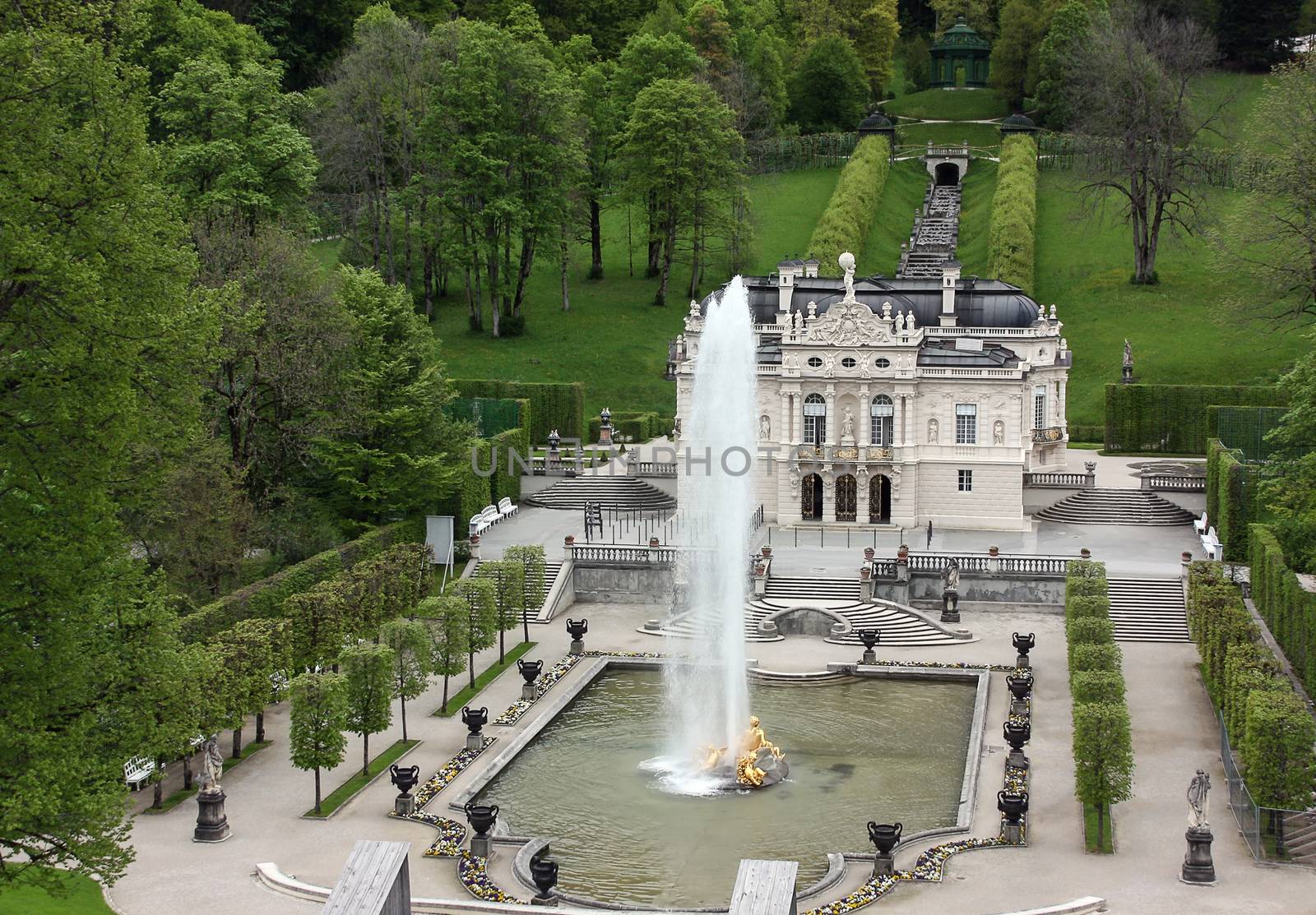 Linderhof Palace is the smallest of the three palaces built by King Ludwig II of Bavaria