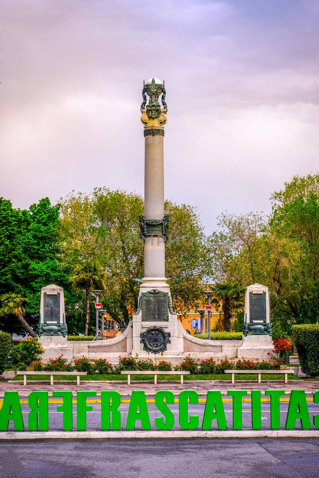 Monumento ai Caduti or War Memorial in Frascati - Rome province - Lazio region - Italy .