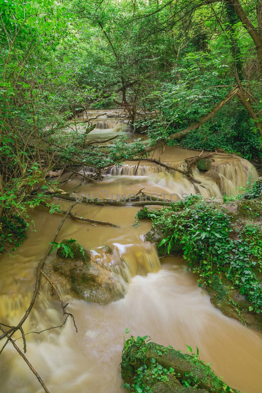 Krushuna waterfalls in northern Bulgaria near a village of Krushuna, Letnitsa.