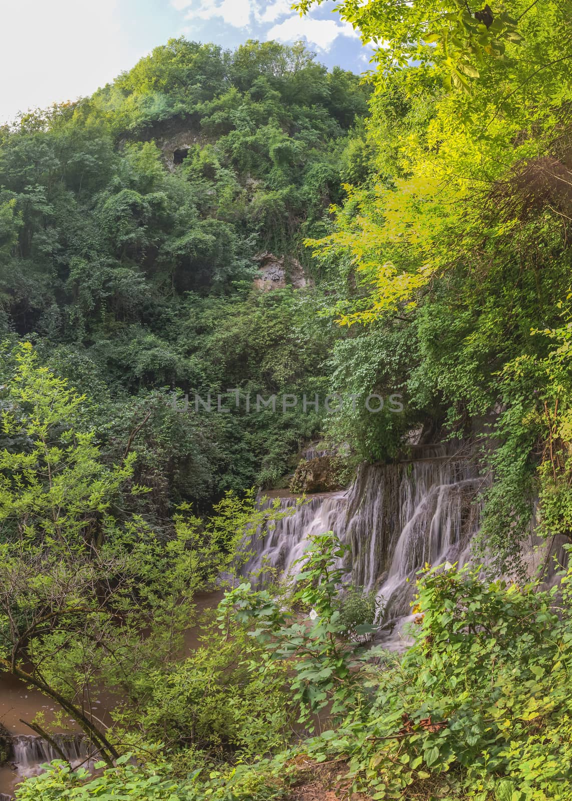 Krushuna waterfalls in northern Bulgaria near a village of Krushuna, Letnitsa.