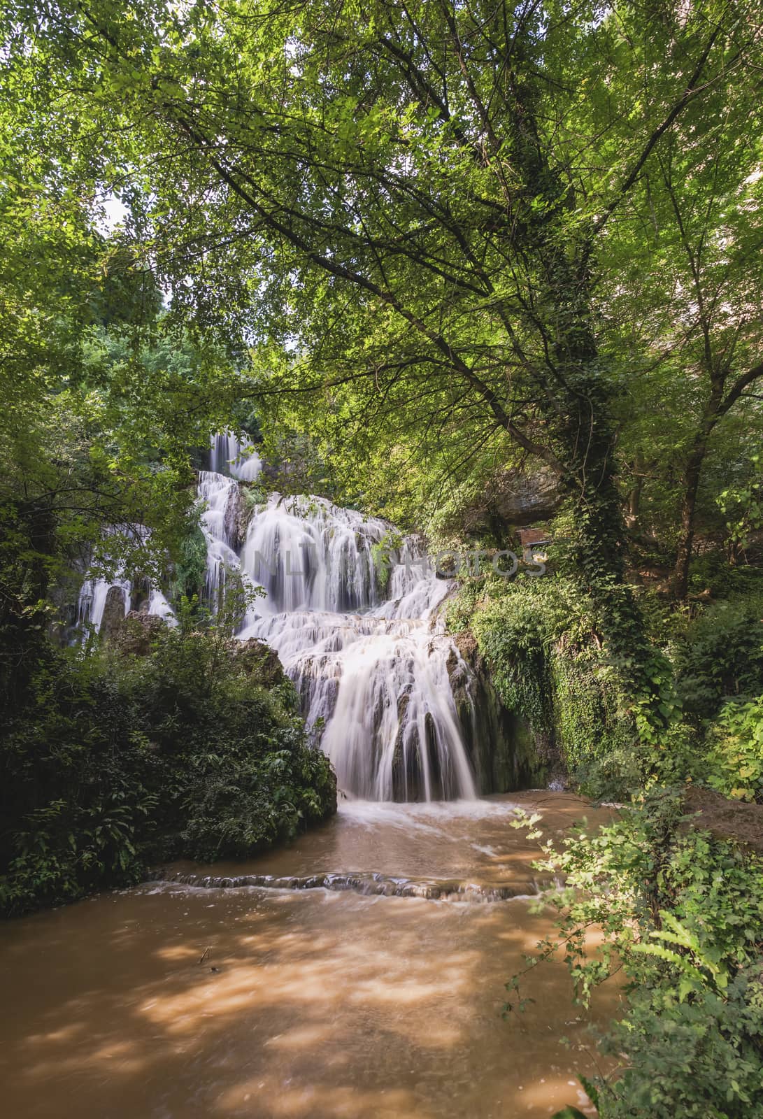 Krushuna waterfalls in northern Bulgaria near a village of Krushuna, Letnitsa.