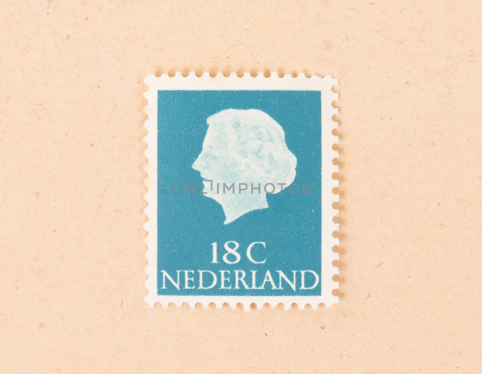 THE NETHERLANDS 1970: A stamp printed in the Netherlands shows q by michaklootwijk
