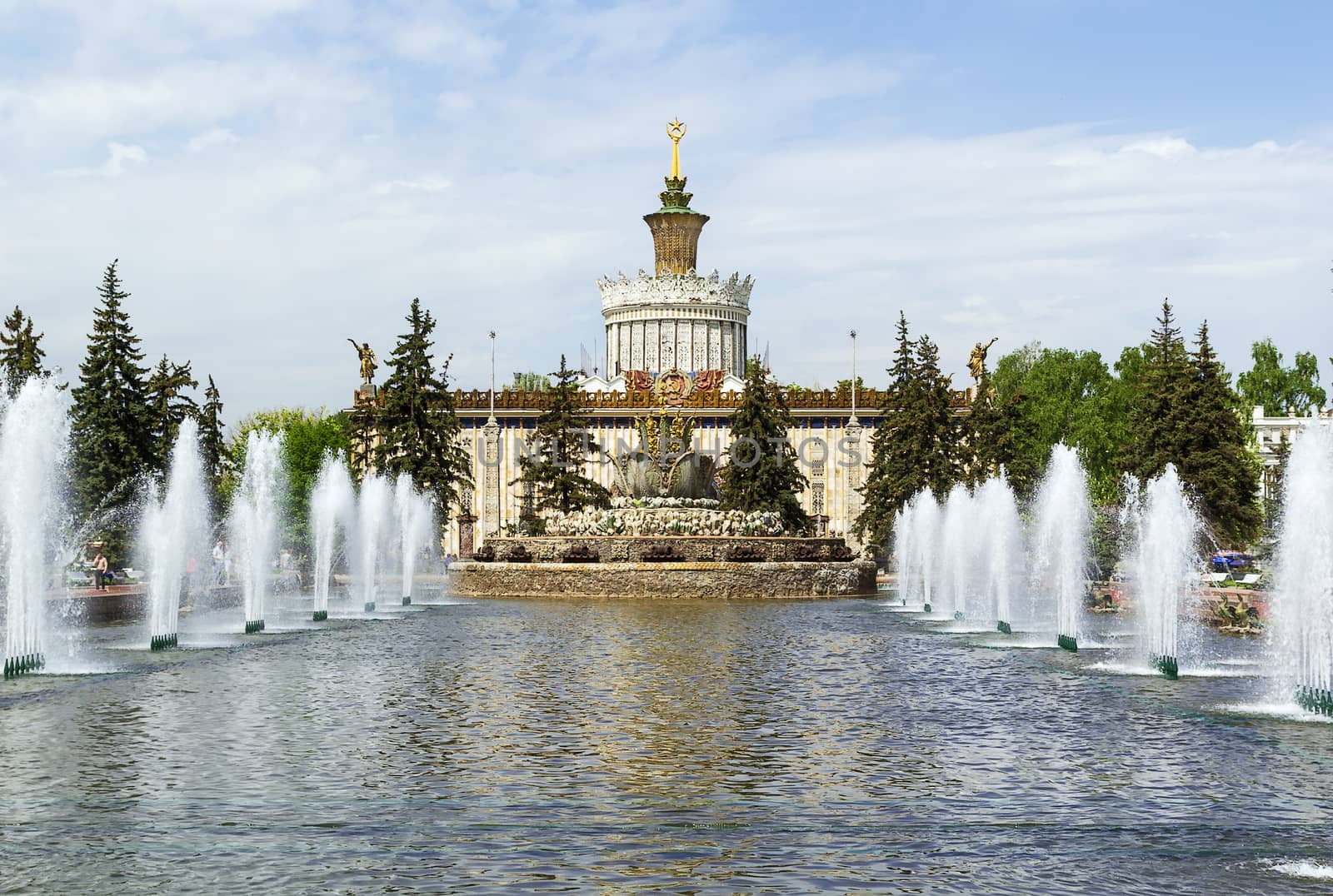 Fountain stone flower, Moscow by borisb17