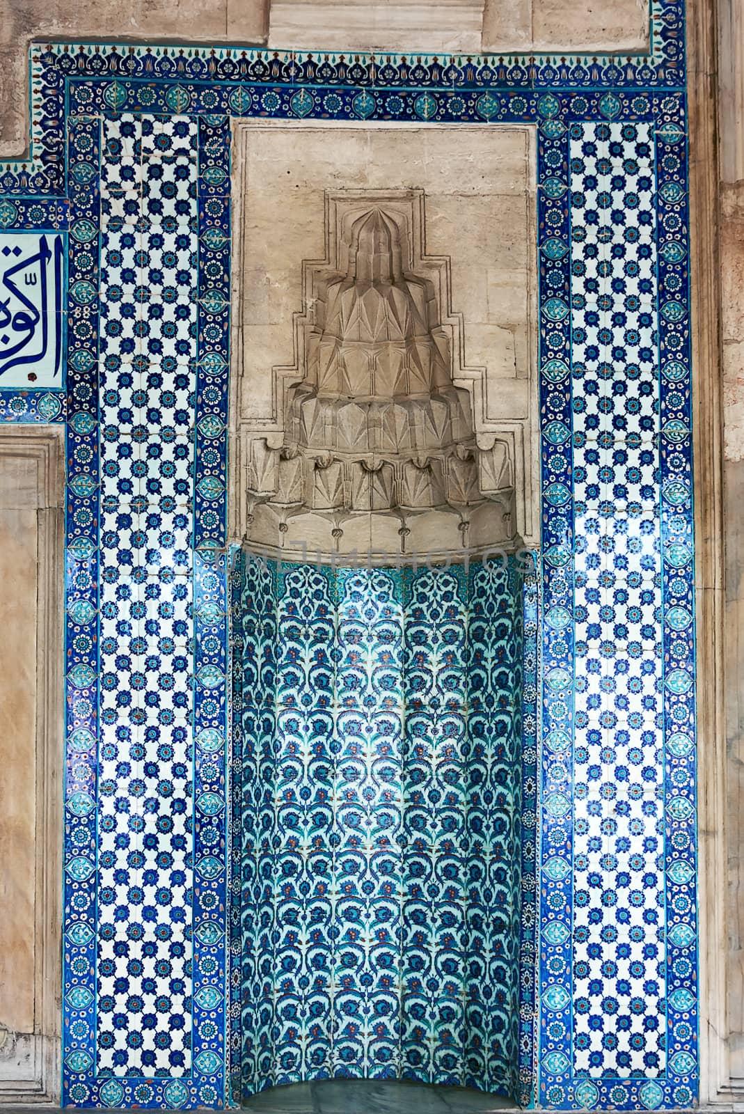 The Rustem Pasha Mosque is famous for its large quantities of exquisite decorated tiles.