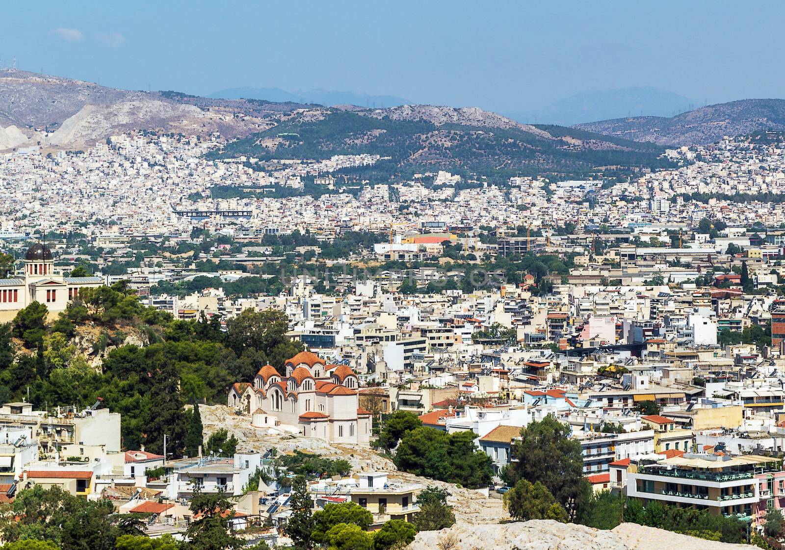 view of Athens from the Acropolis by borisb17