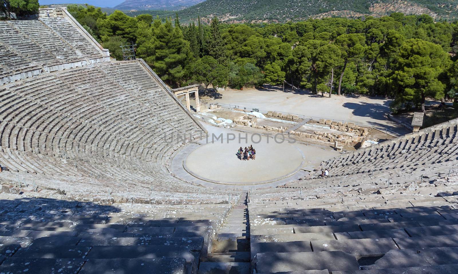Epidaurus Theater. The theater was designed by Polykleitos the Younger in the 4th century BC.