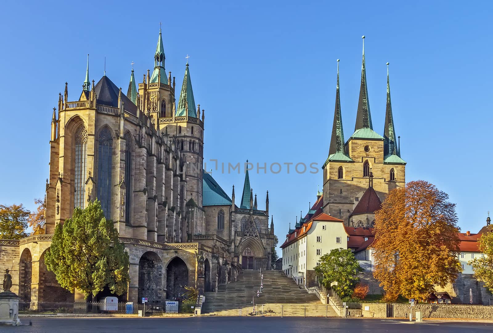 Erfurt Cathedral and Severikirche,Germany by borisb17