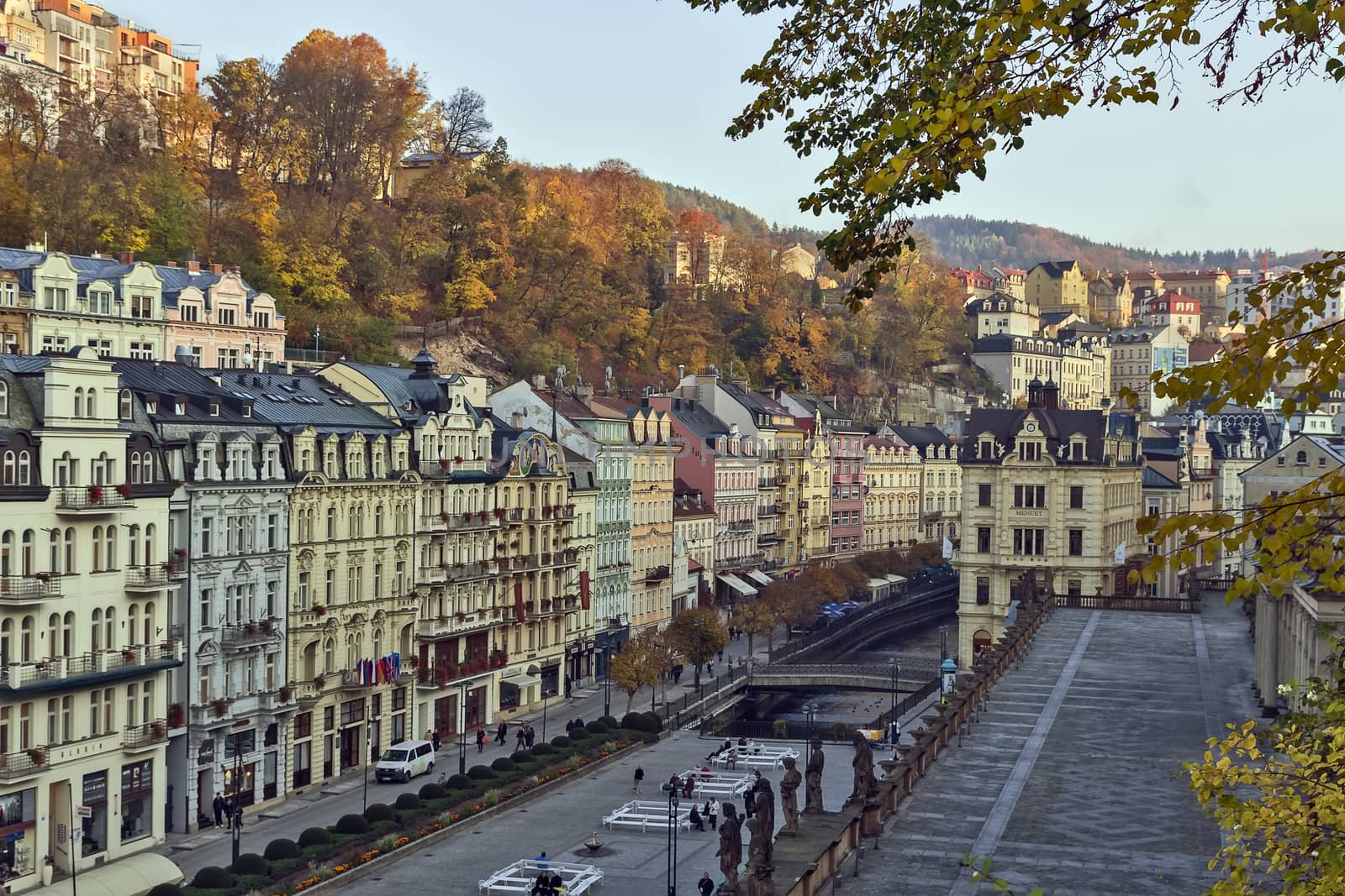 Houses in city center of Karlovy Vary