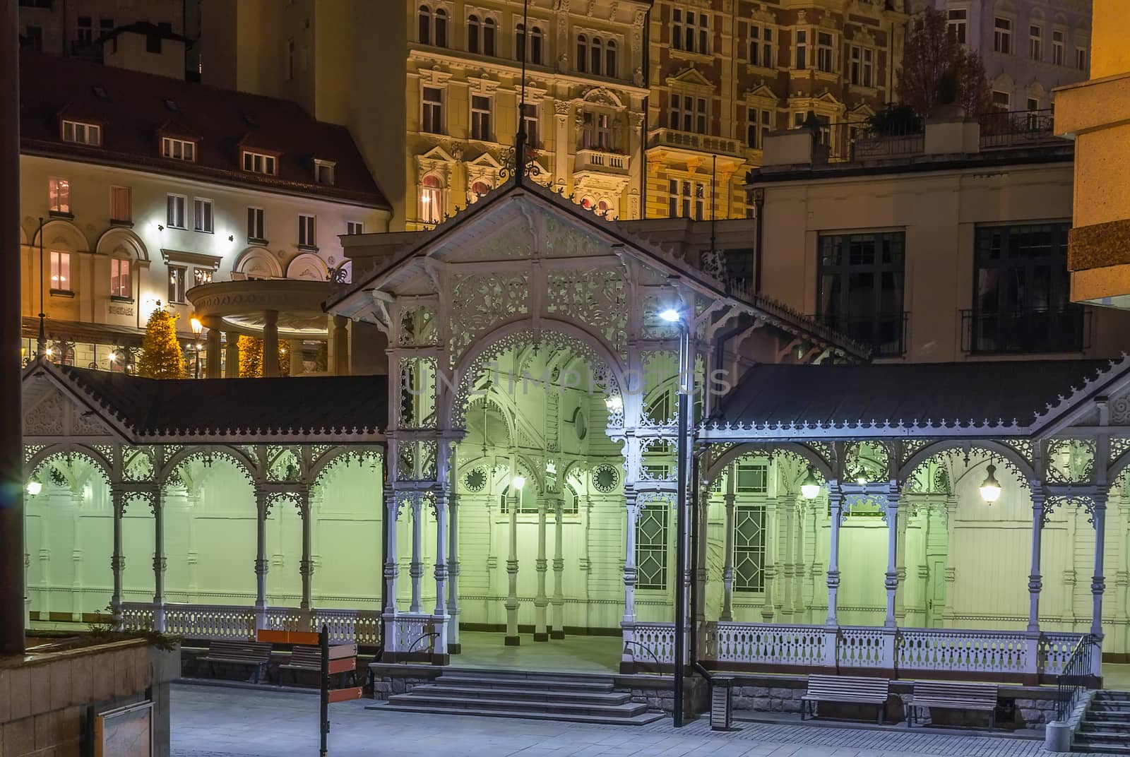 Market Colonnade,Karlovy Vary; Czech republic by borisb17